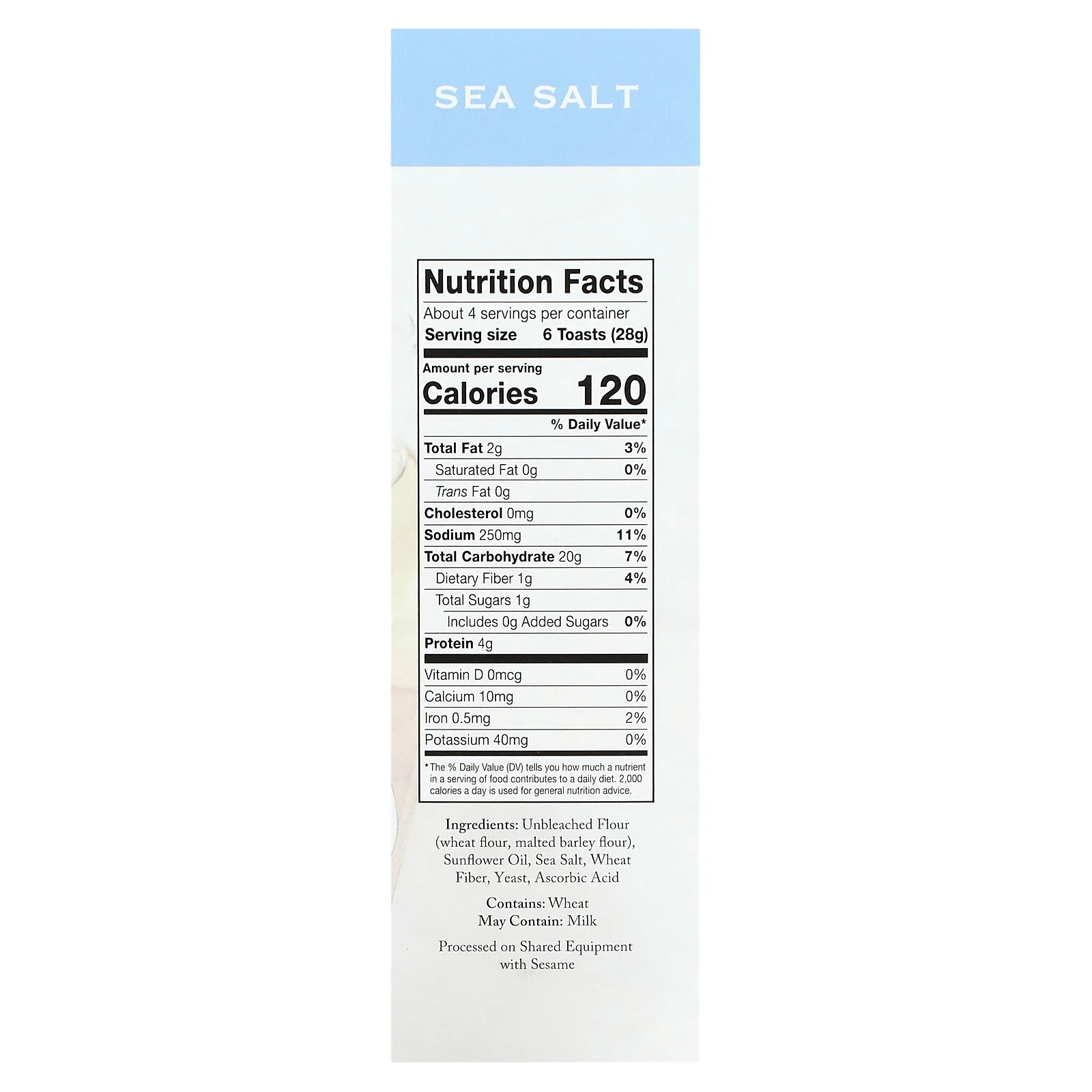 Stonewall Kitchen, кростини с морской солью, 127,6 г (4,5 унции)