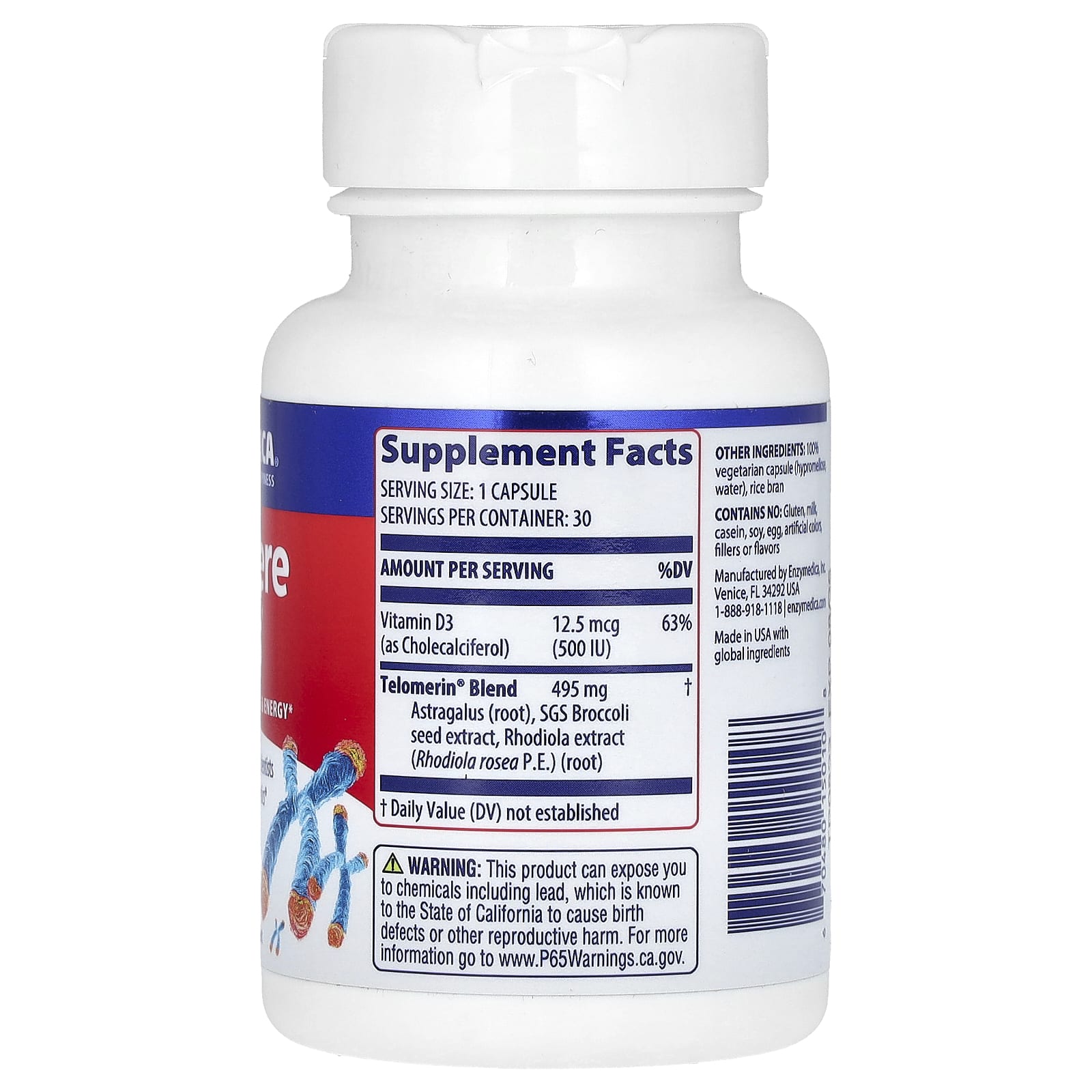 Enzymedica, Telomere Plus, 30 капсул