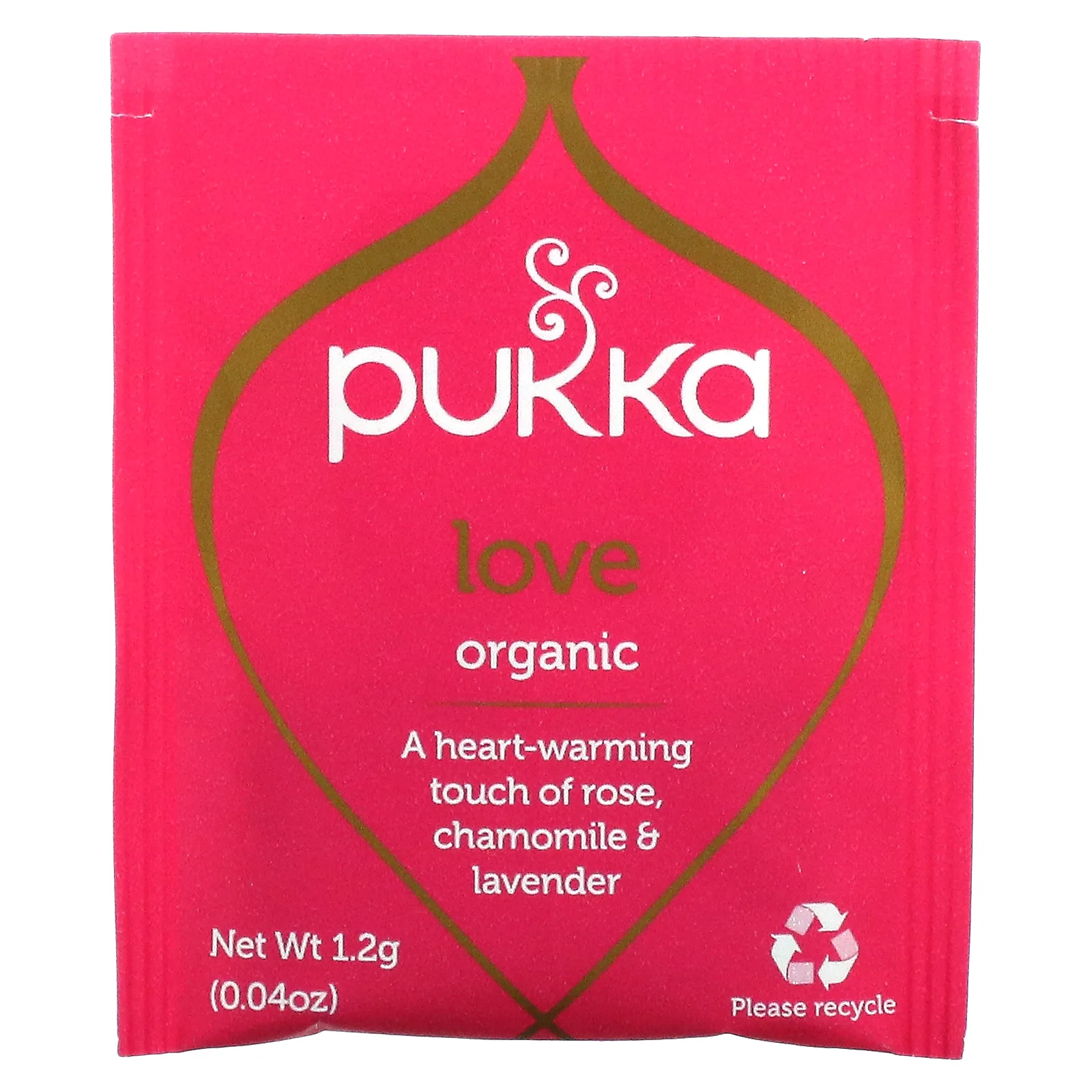 Pukka Herbs, Органический травяной чай, Love, без кофеина, 20 пакетиков, 24 г (0,8 унции)