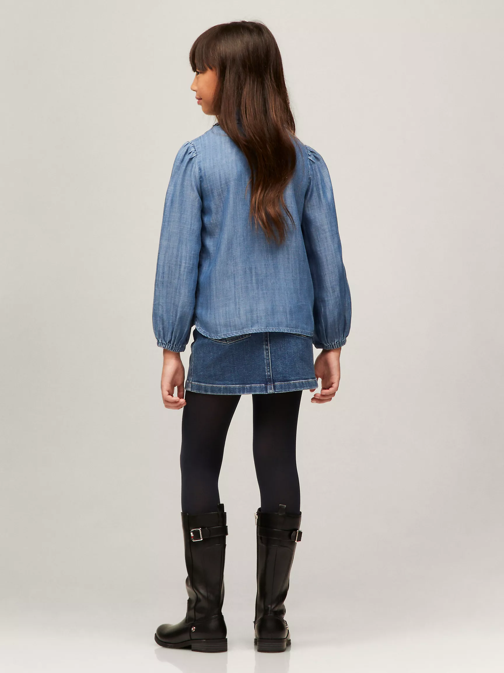 Рубашка для девочек Tommy Hilfiger, Детская рубашка с воротником-оборкой