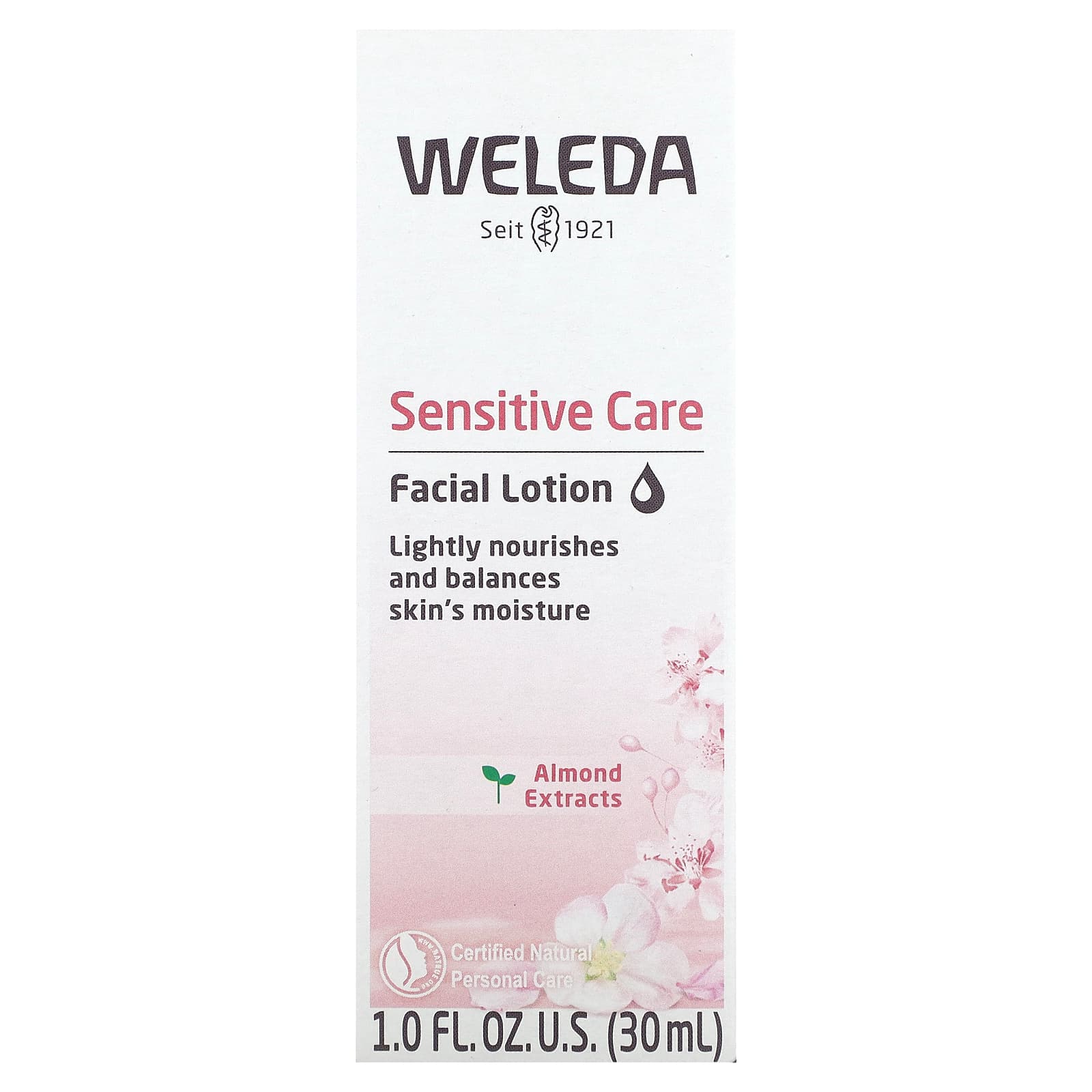 Weleda, Лосьон для чувствительной кожи, экстракты миндаля, 30 мл (1,0 жидк. Унция)