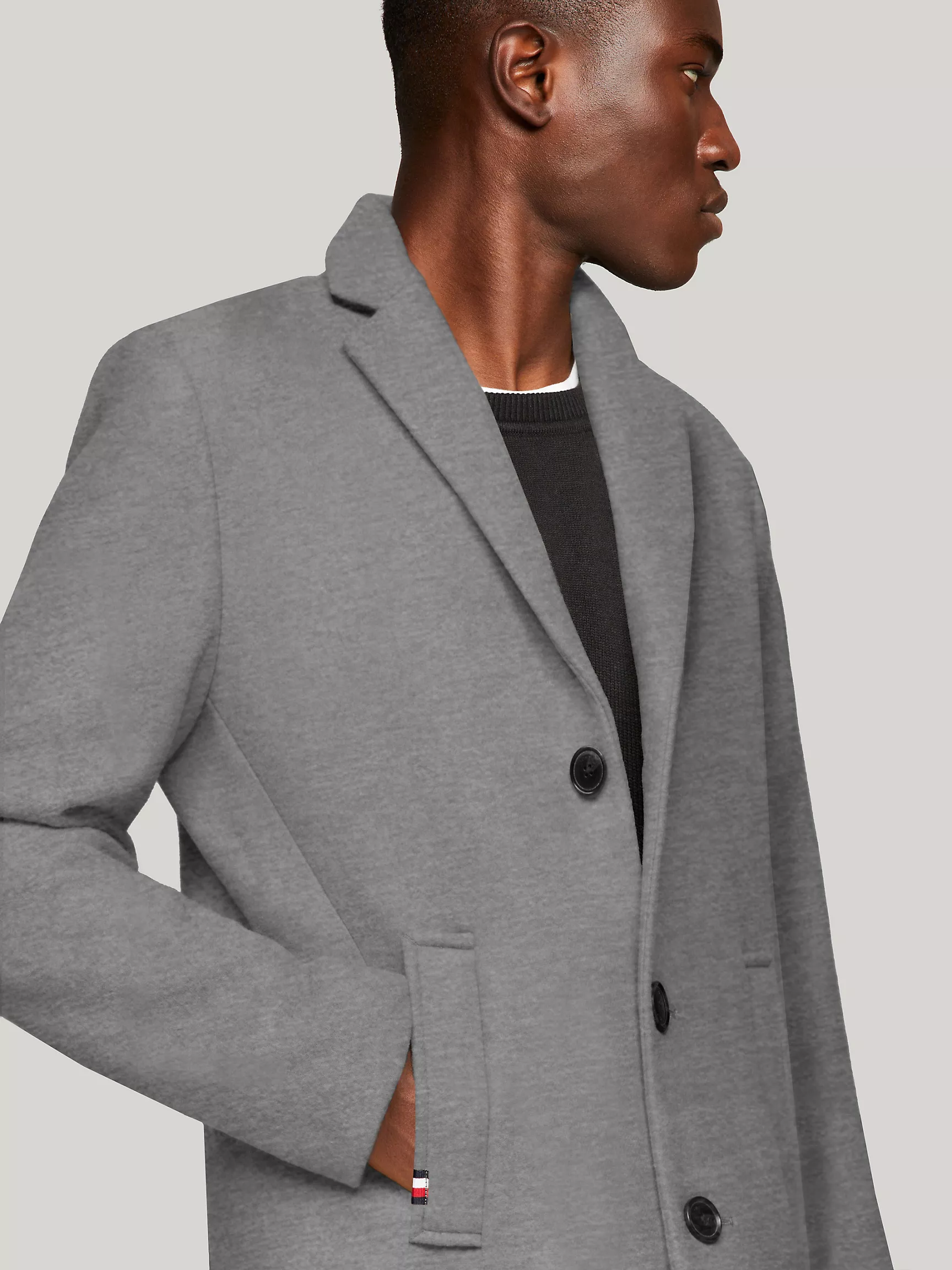 Мужское пальто Tommy Hilfiger, Повседневное пальто из шерстяной смеси