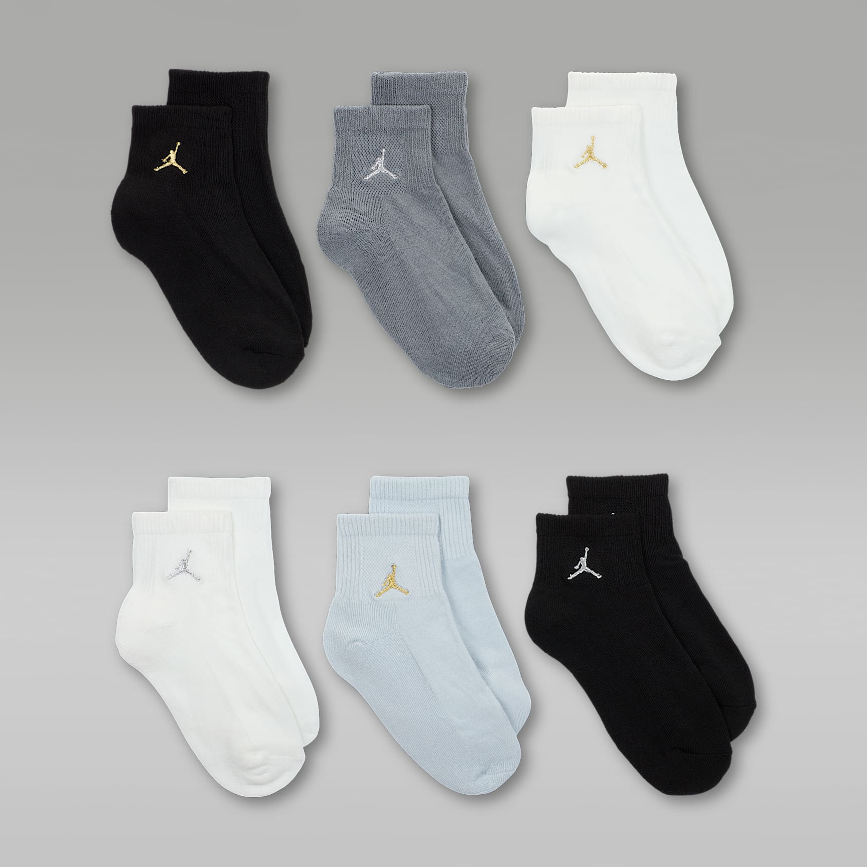 Jordan Everyday Essentials Big Kids' Ankle Socks (6 Pairs)