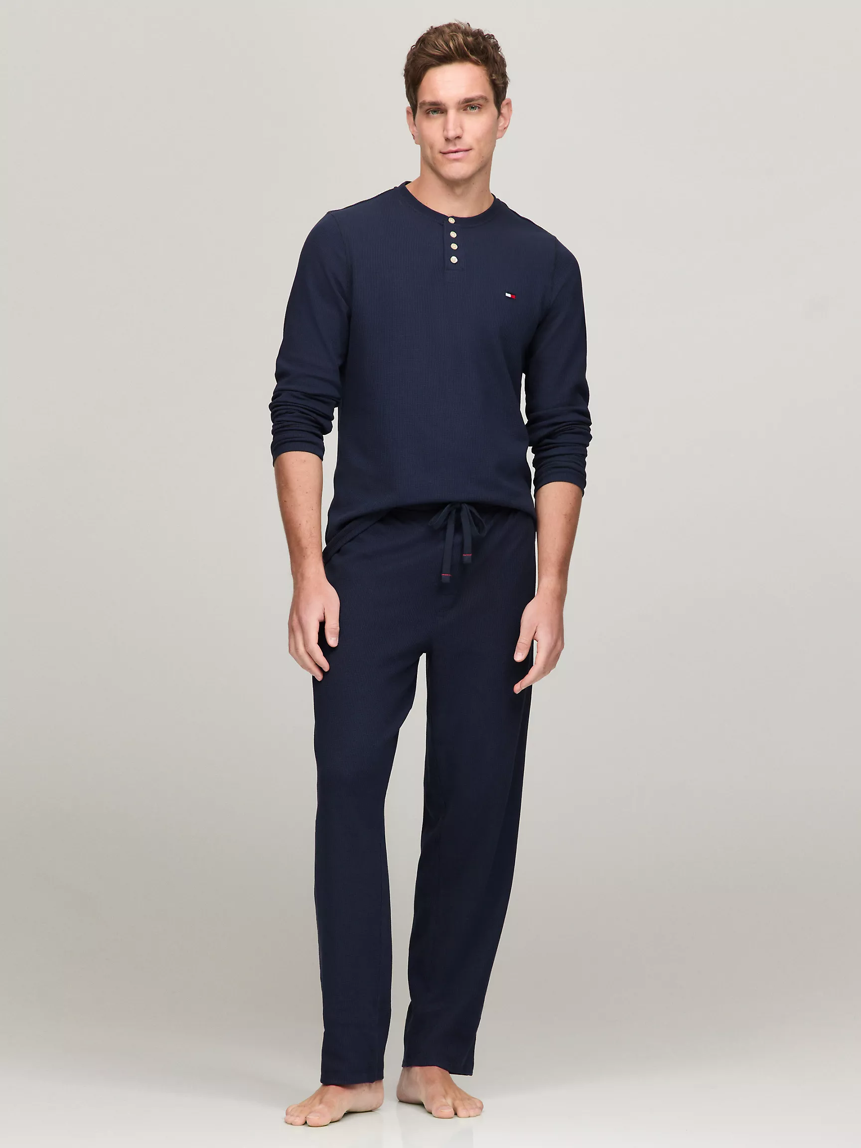 Мужской топ Tommy Hilfiger, Термокофта Henley для сна