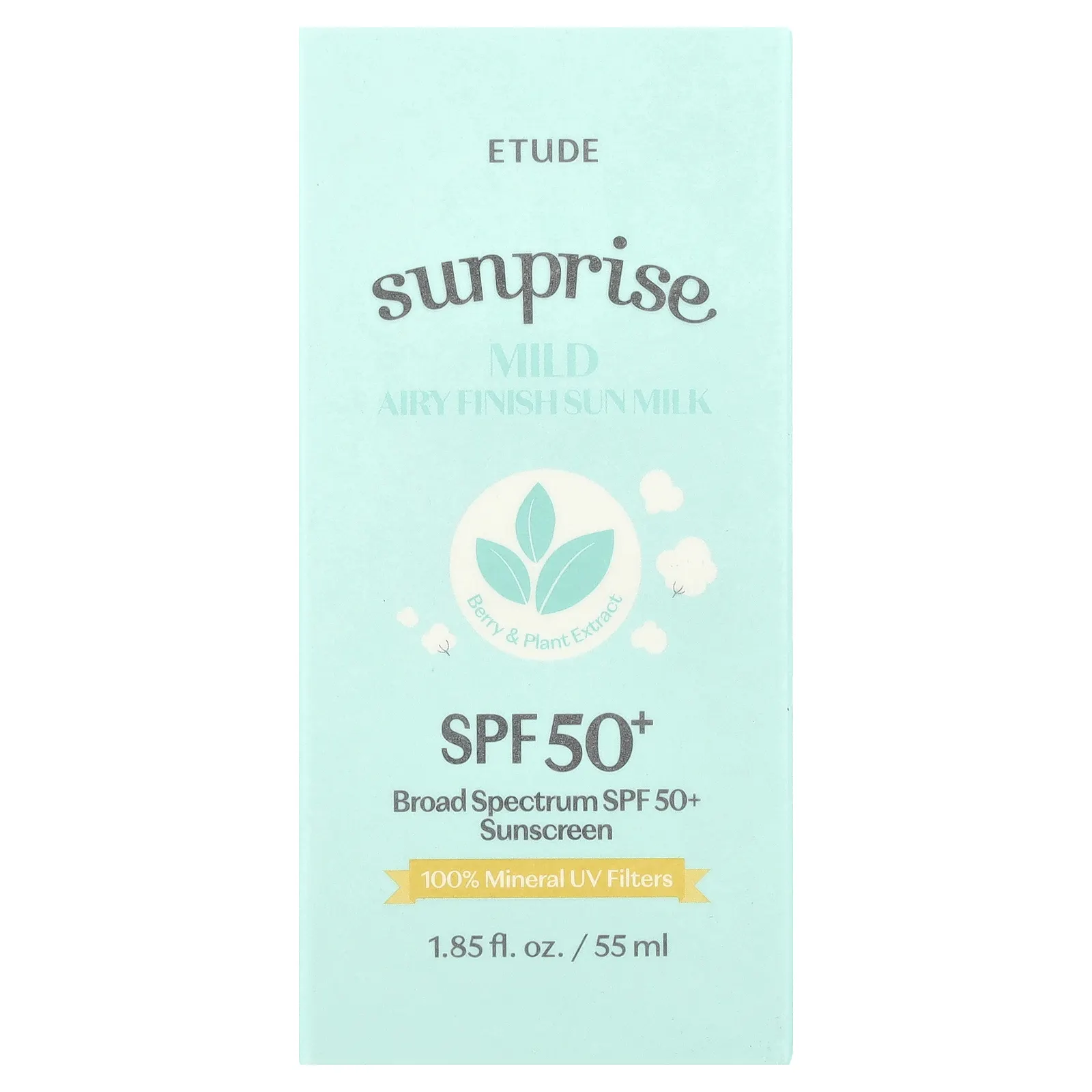 ETUDE, Sunprise, молочко для загара с легким воздушным финишем, SPF 50+, 55 мл (1,85 жидк. унц.)