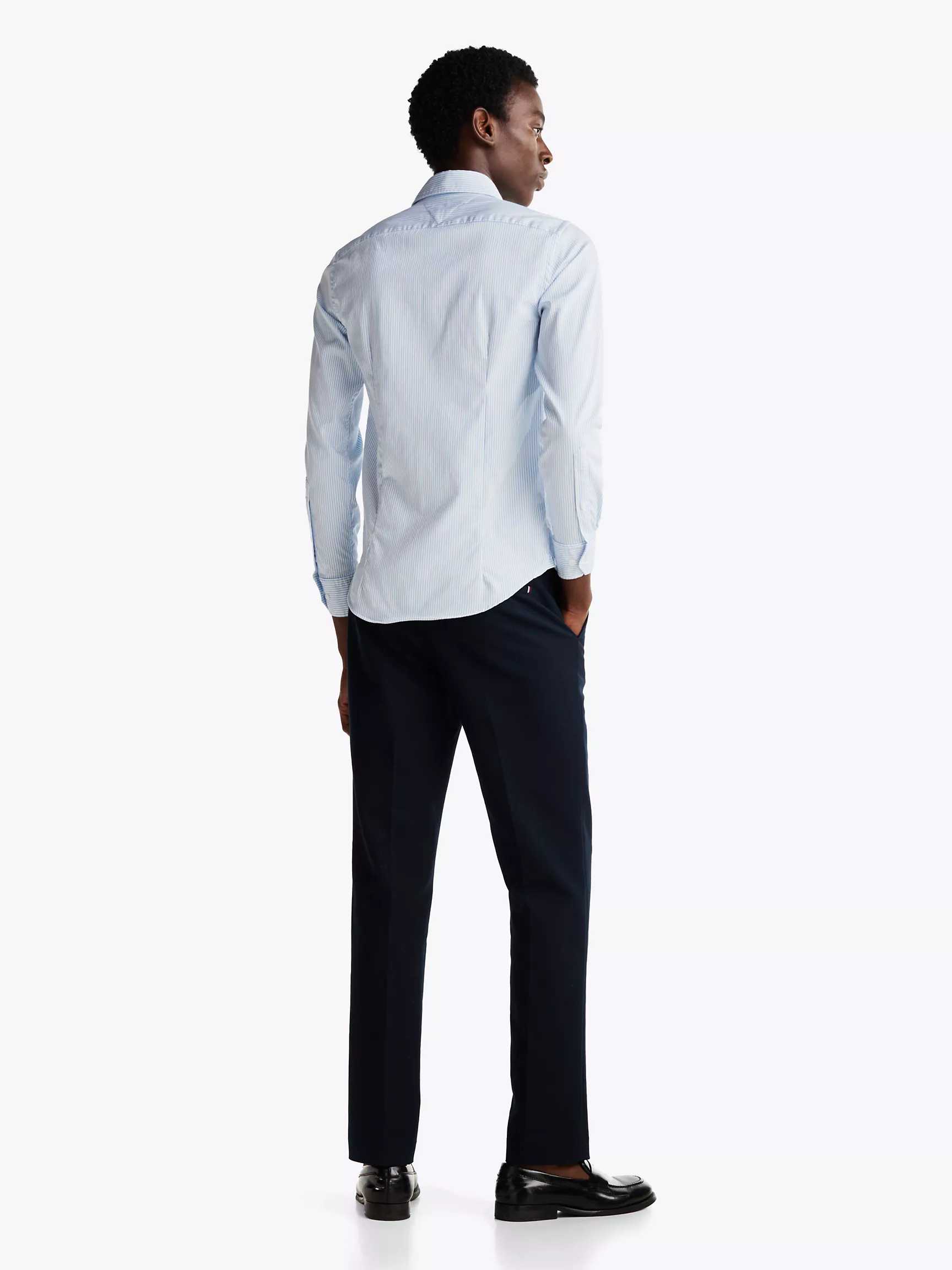 Мужская рубашка Tommy Hilfiger, Приталенная рубашка из поплина в полоску