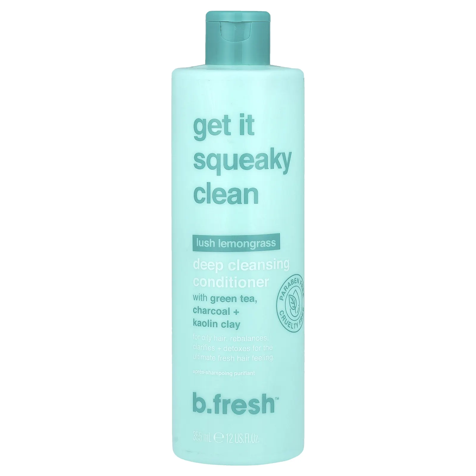 b.fresh, Get It Squeaky Clean, кондиционер для глубокого очищения, для жирных волос, пышный лемонграсс, 355 мл (12 жидк. Унций)