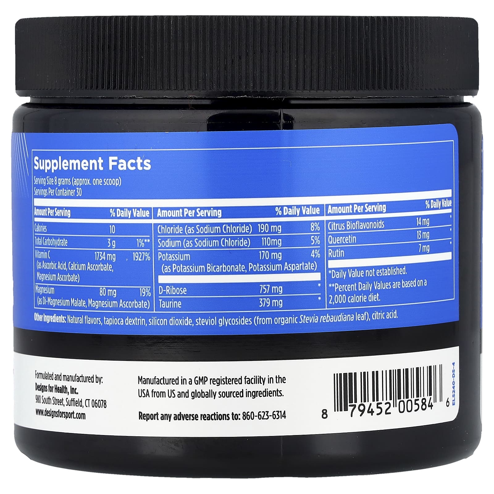 Designs For Health, Designs For Sport®, комплекс для увлажнения, лимон и апельсин, 240 г (8,5 унции)