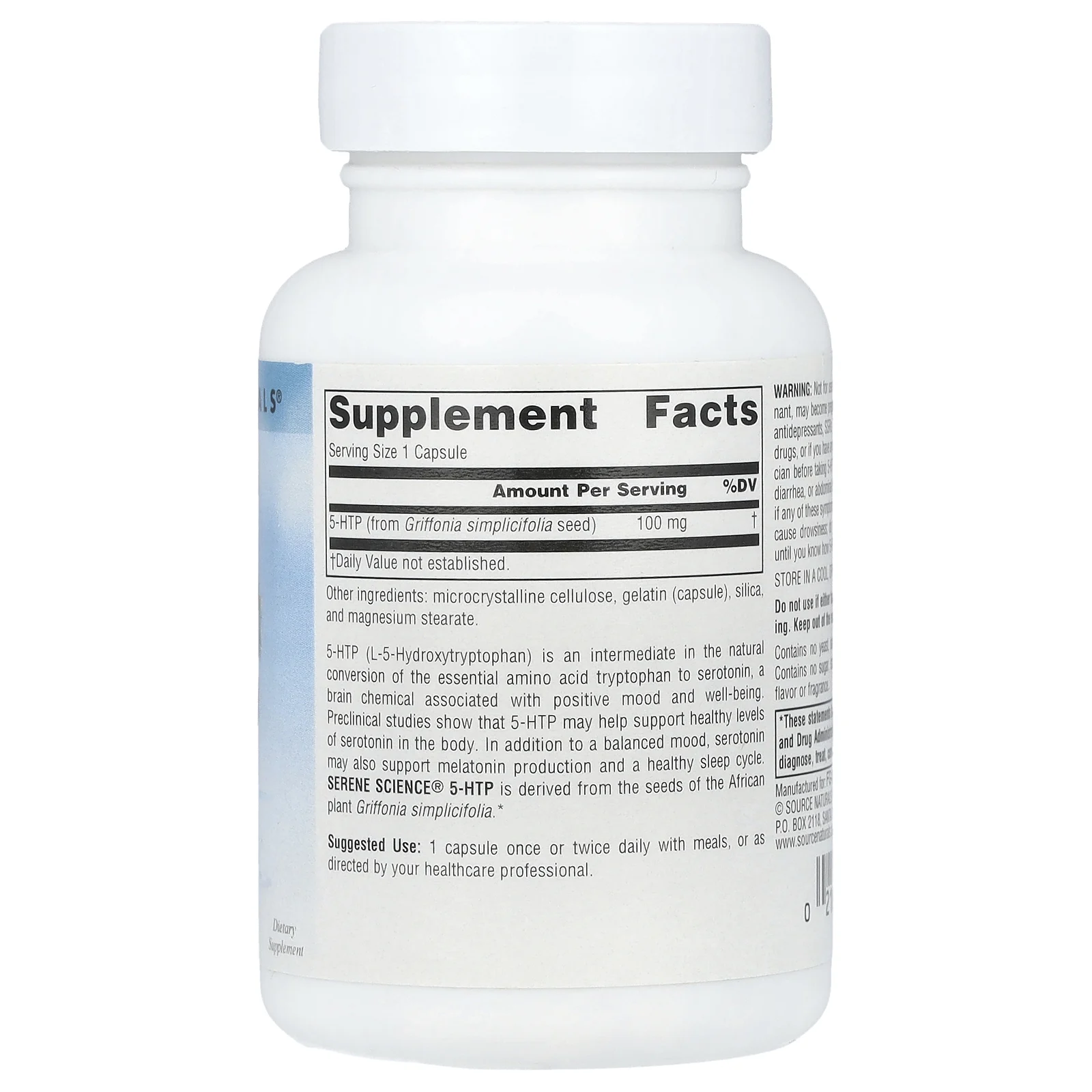 Source Naturals, Serene Science®, 5-HTP, 100 мг, 60 капсул