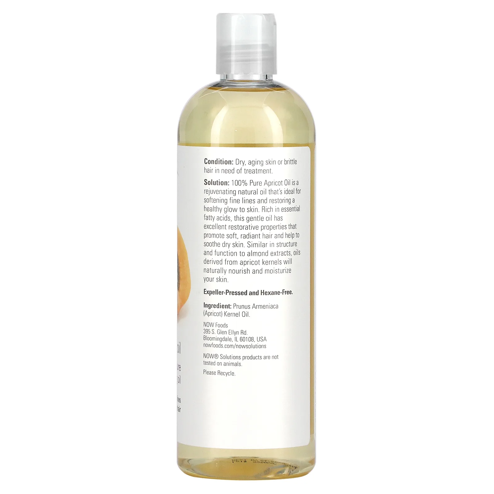 NOW Foods, Solutions, Apricot Oil, 16 жидких унций (473 мл)