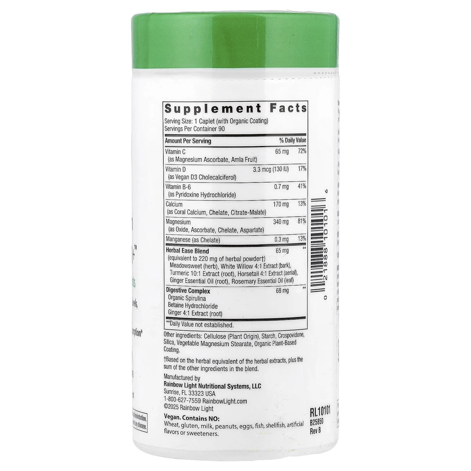 Rainbow Light, магний Calcium+™, 90 капсул