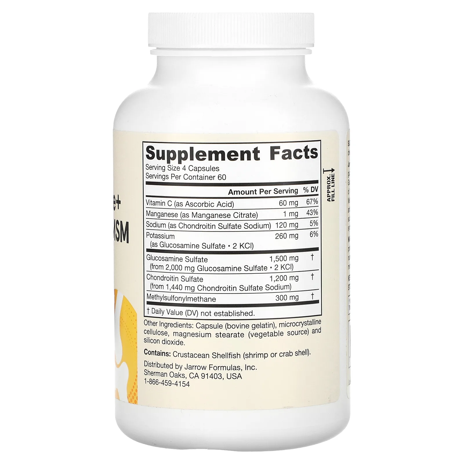 Jarrow Formulas, Глюкозамин с хондроитином и МСМ, 240 капсул