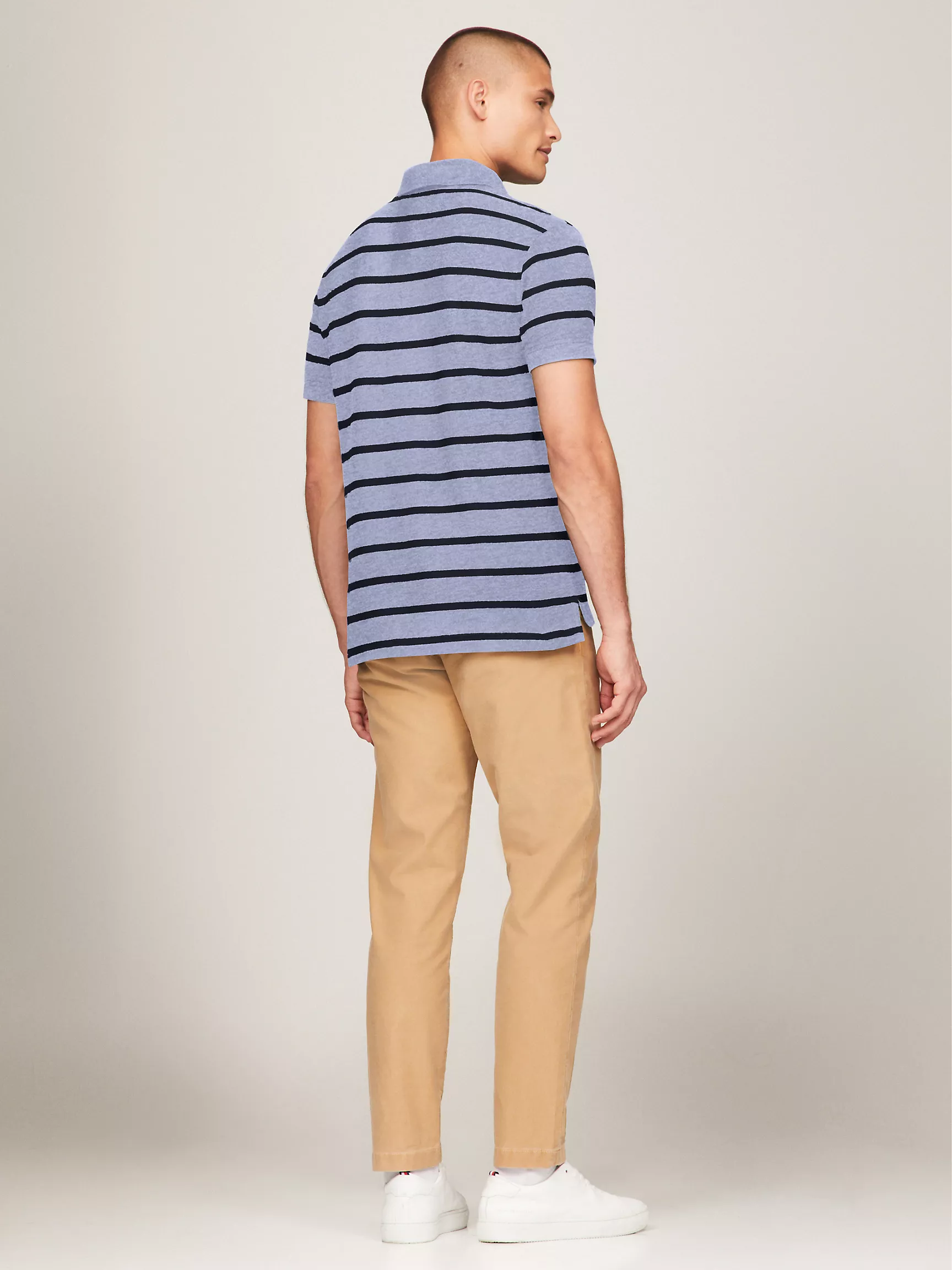 Мужское поло Tommy Hilfiger, Полосатое влагоотводящее поло стандартного кроя