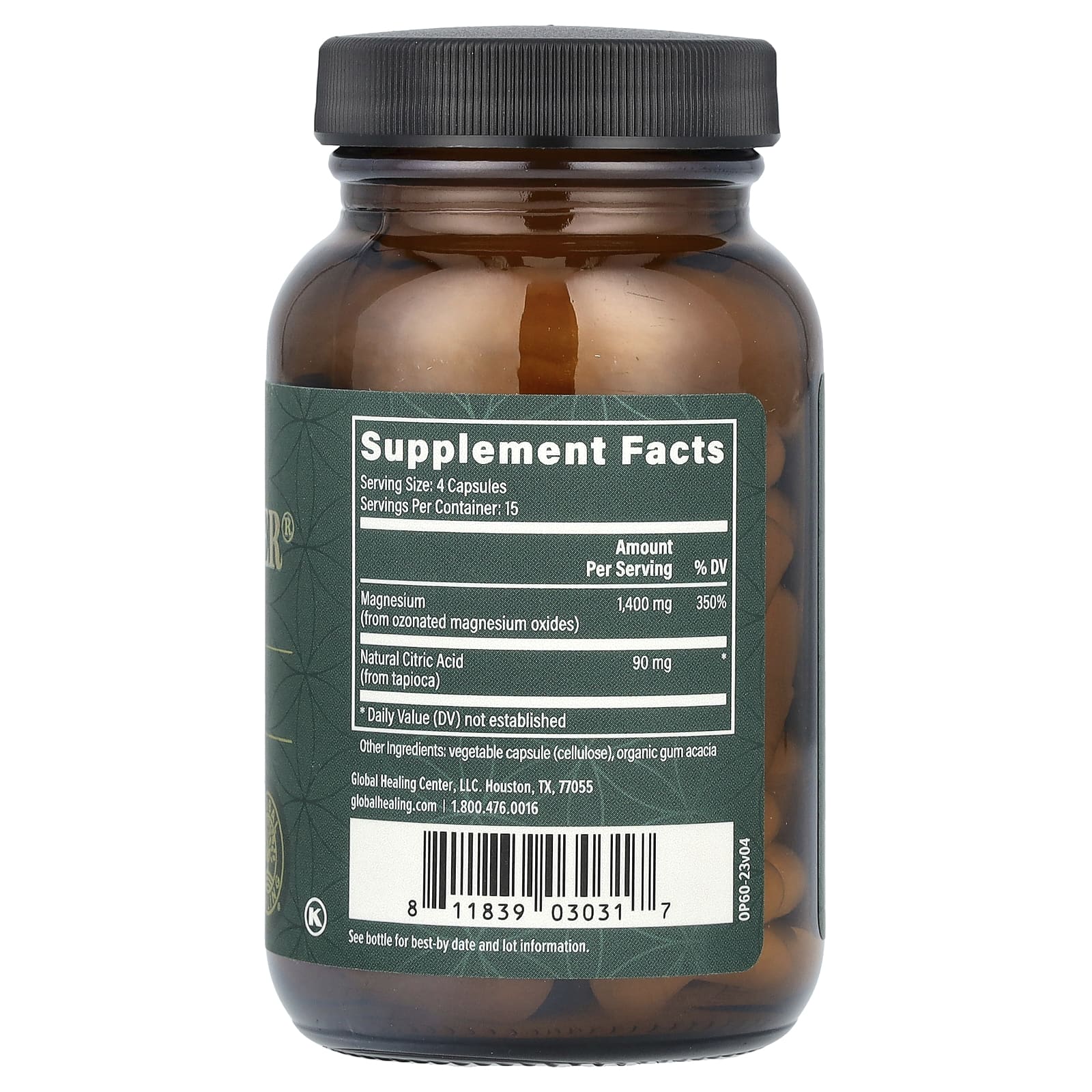 Global Healing, Oxy-Powder, натуральное средство для очищения пищеварительной системы, 60 капсул