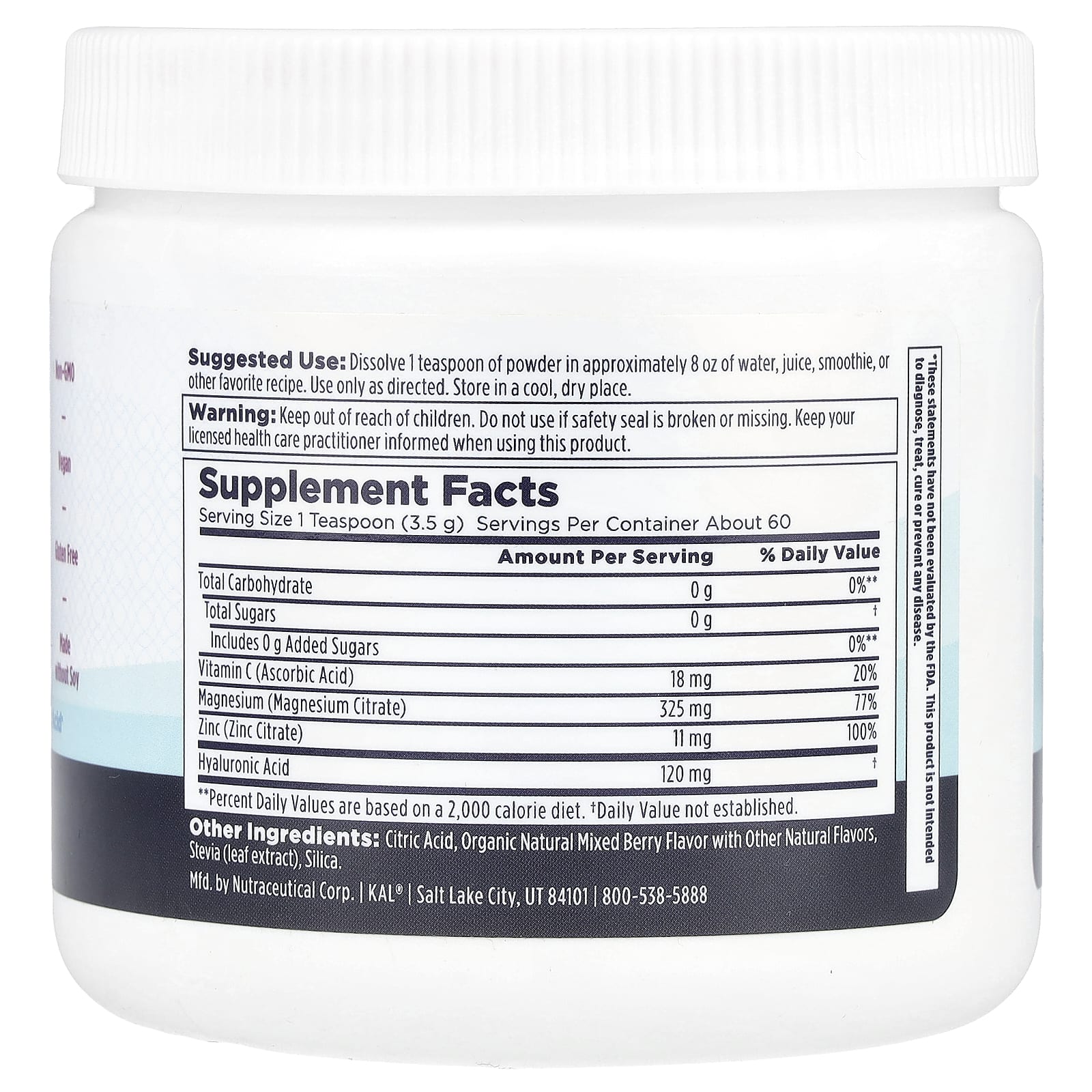 KAL, Radiant Magnesium Powder, смесь ягод, 207 г (7,3 унции)