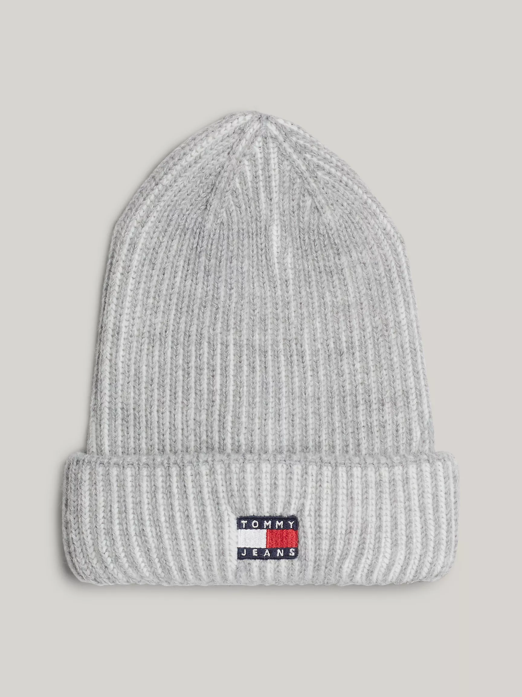 Женская шляпа Tommy Hilfiger, Вязаная шапка в рубчик с нашивкой TJ