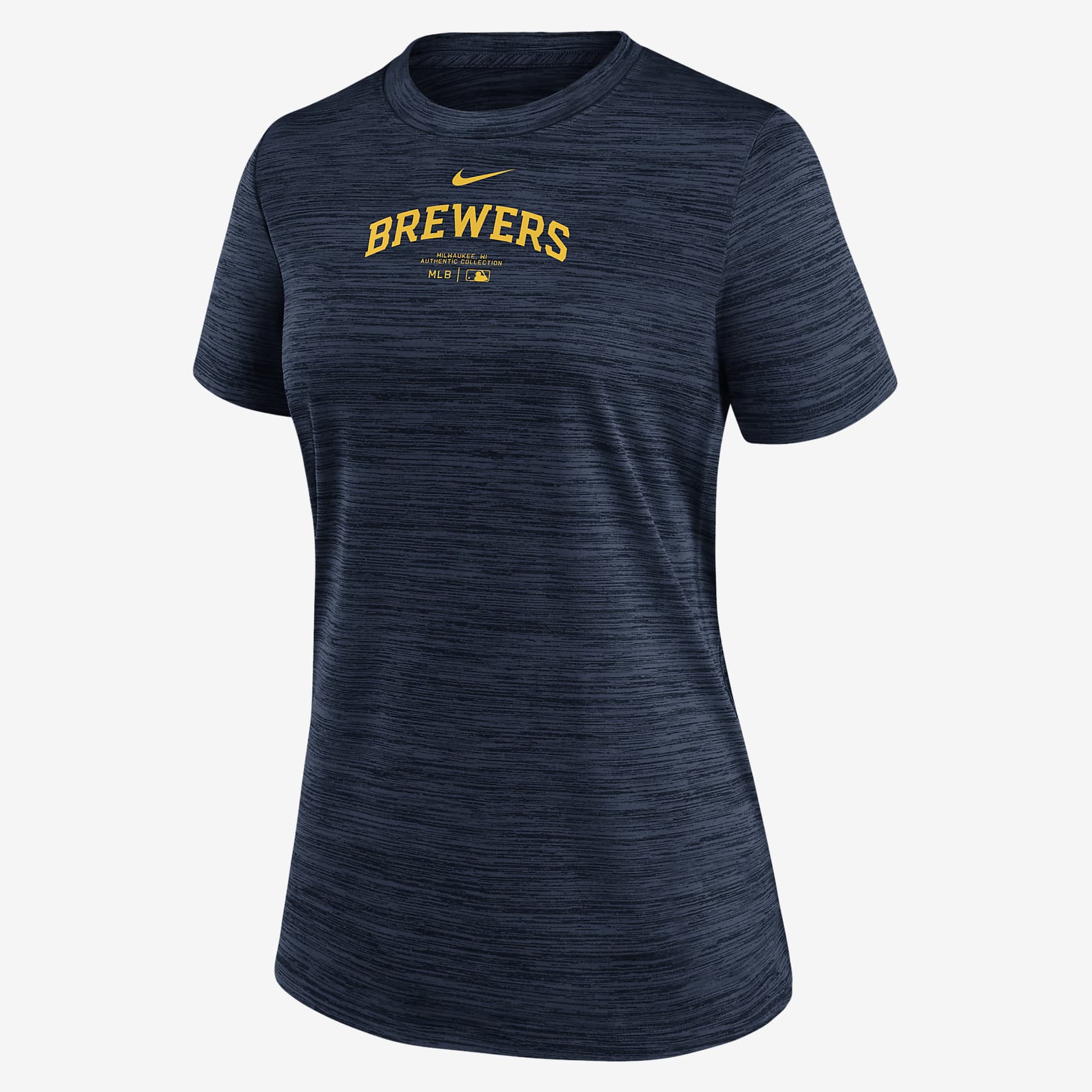 Milwaukee Brewers Authentic Collection Practice Velocity Women's Nike Dri-FIT MLB T-Shirt