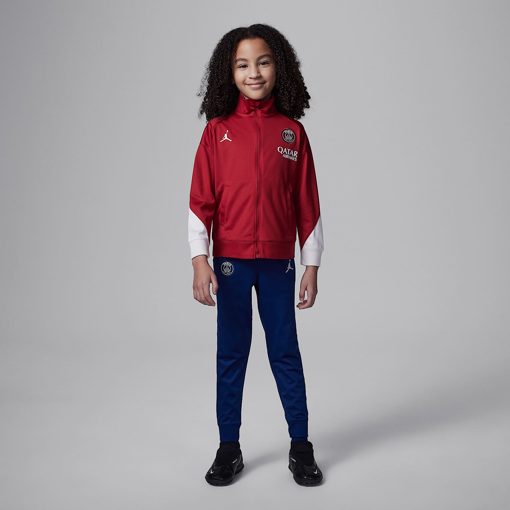 Paris Saint-Germain Strike Fourth Little Kids' Jordan Dri-FIT Soccer Knit Tracksuit