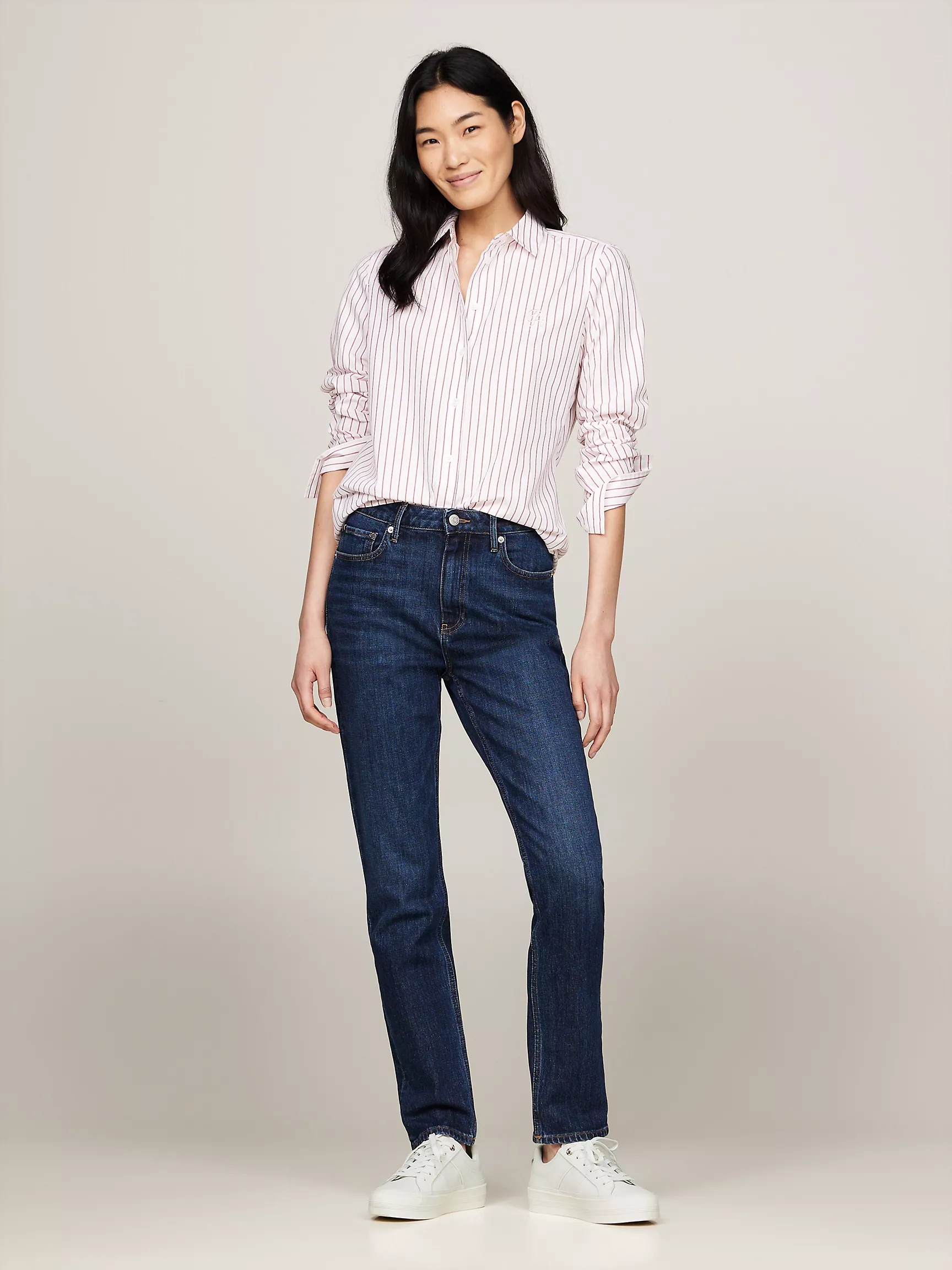 Женские кроссовки Tommy Hilfiger, Кожаные кеды на платформе с логотипом TH