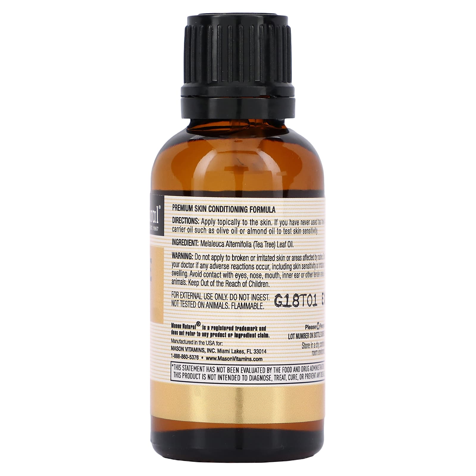 Mason Natural, масло чайного дерева, 30 мл (1 жидк. унция)