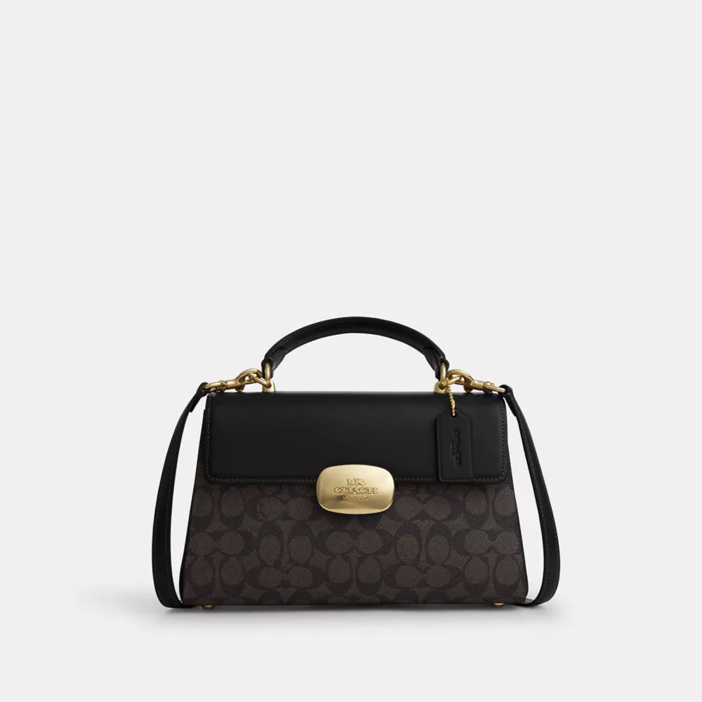 Сумка COACH Eliza Top Handle Bag In Signature Canvas