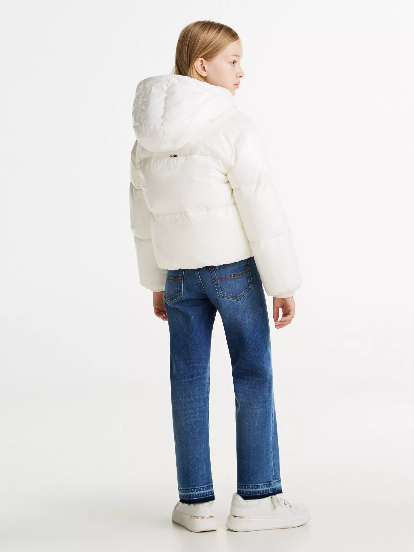 Куртка для девочки Tommy Hilfiger, Детский блестящий пуховик