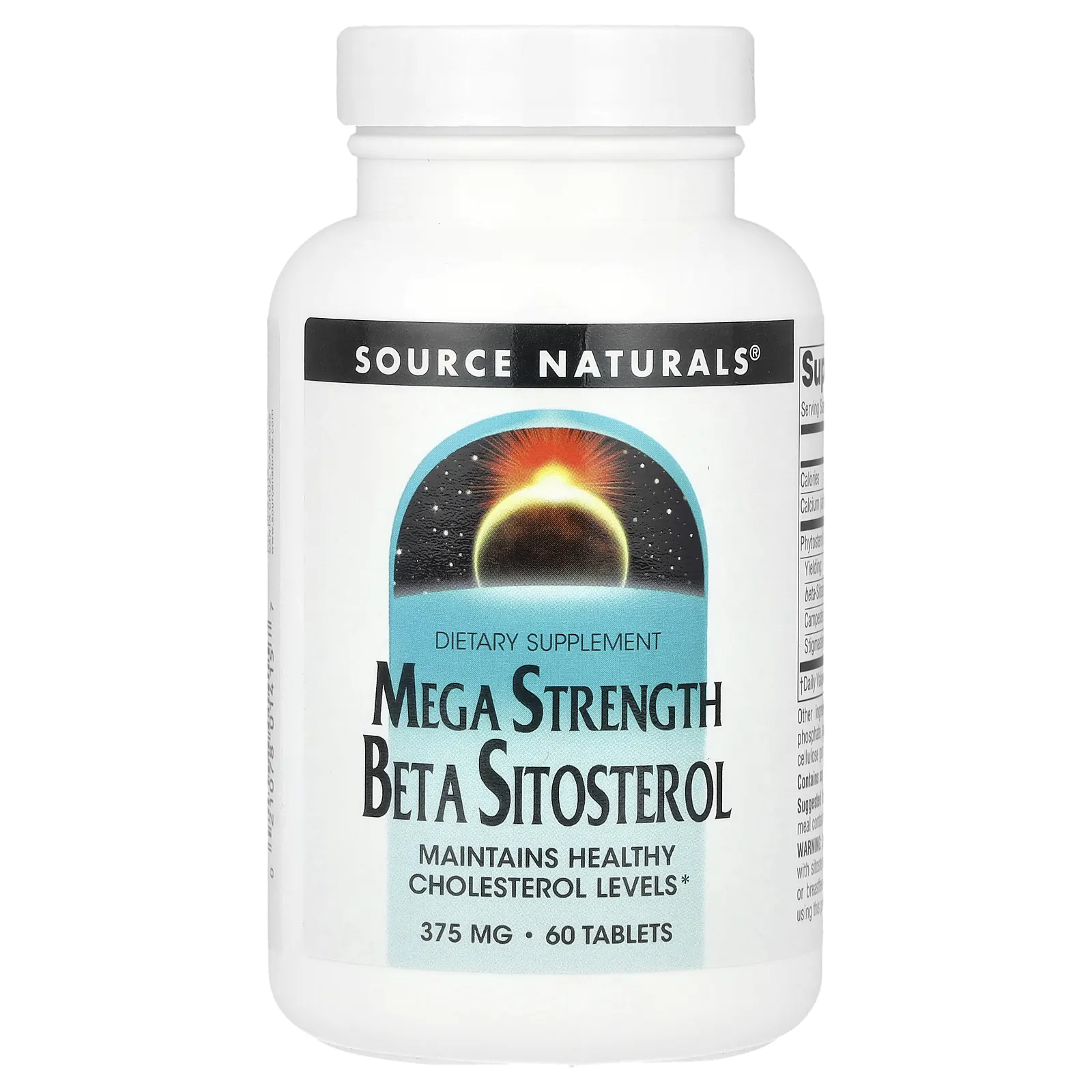 Source Naturals, Бета-ситостерол Mega Strength, 375 мг, 60 таблеток