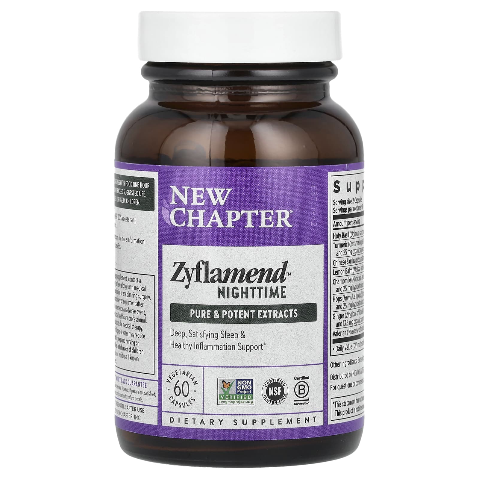 New Chapter, Zyflamend Nighttime, 60 вегетарианских капсул