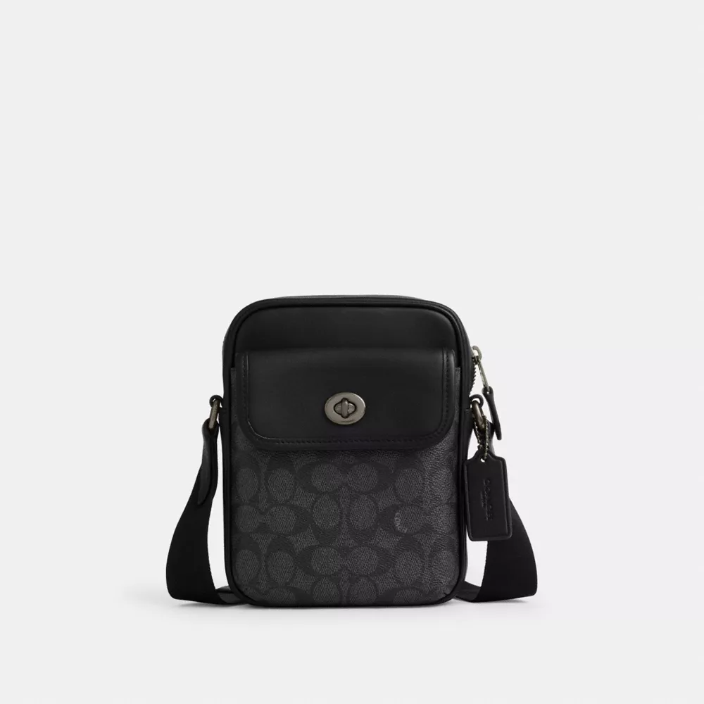 Сумка COACH Turnlock Crossbody Bag In Signature Canvas