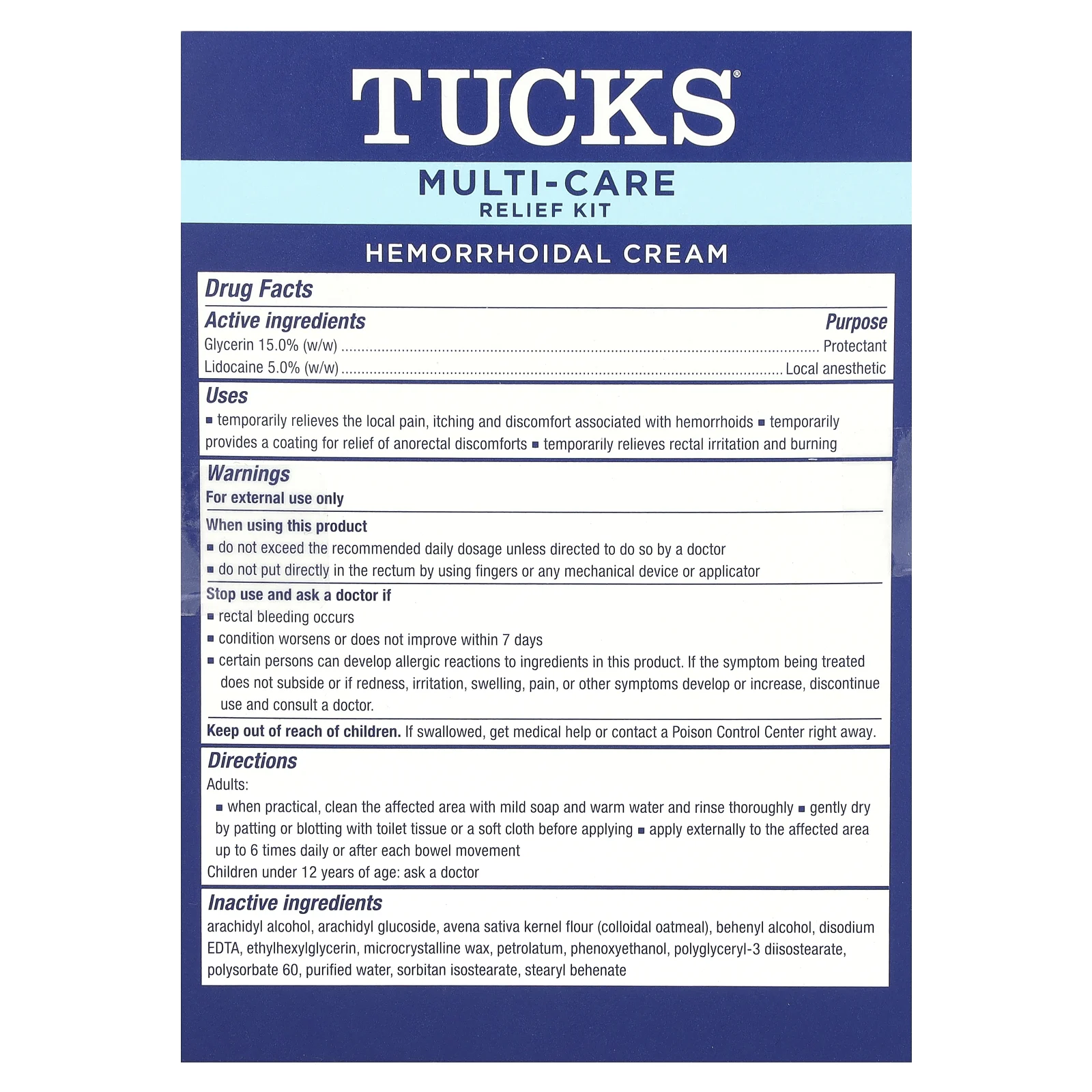 Tucks, Набор для облегчения ухода за кожей, 1 шт.