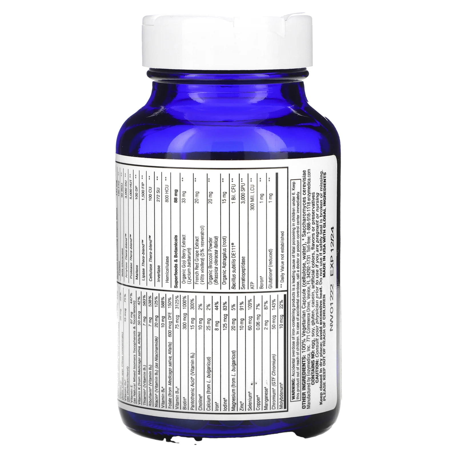 Enzymedica, Мультивитамины для женщин с ферментами, 60 капсул