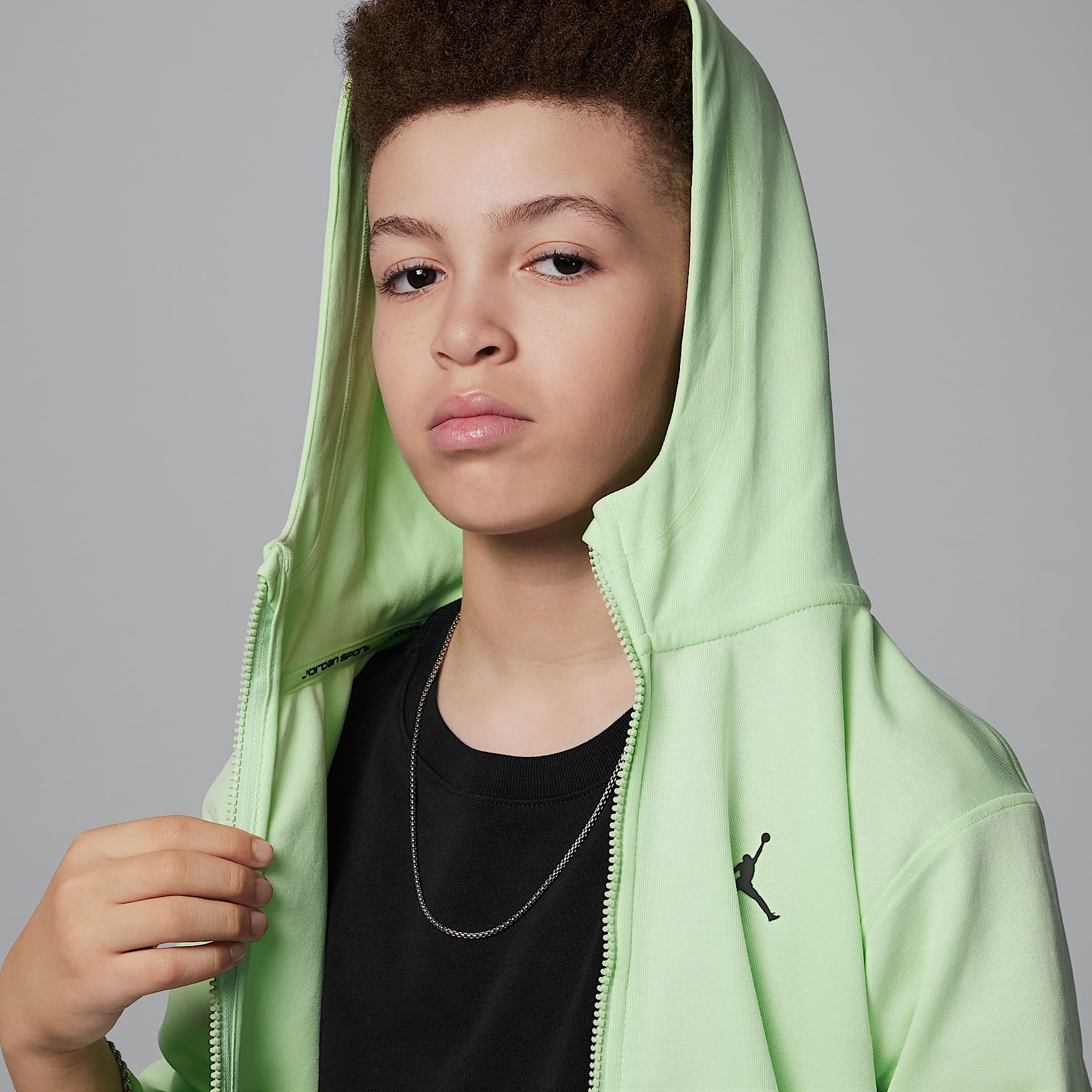 Jordan Dri-FIT Sport Big Kids' Statement Hoop Fleece Full-Zip Hoodie