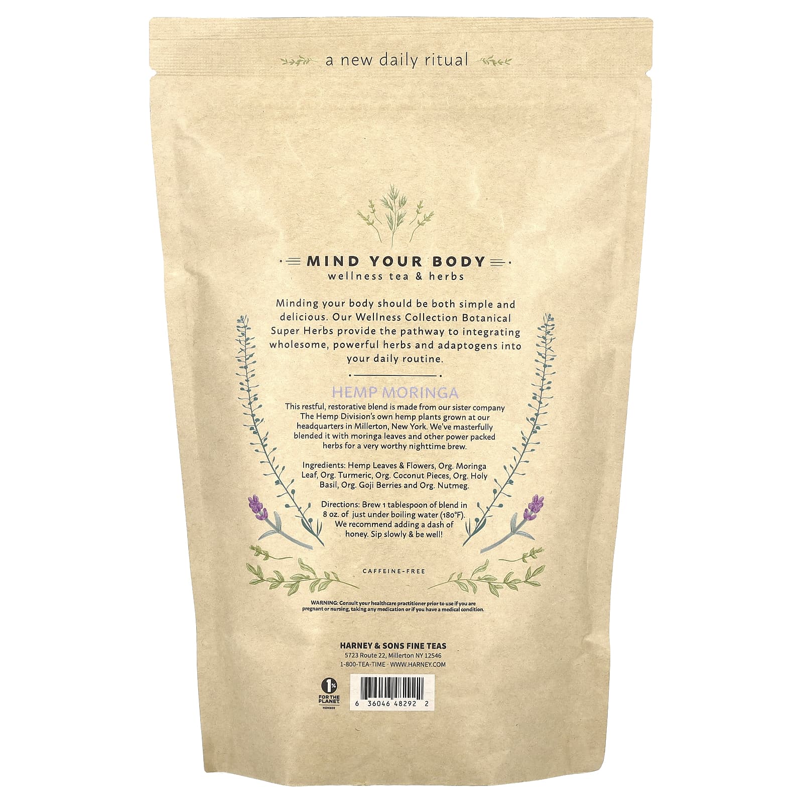 Harney & Sons, Рассыпчатые травы конопли моринги, для глубокого сна, без кофеина, 283 г (10 унций)