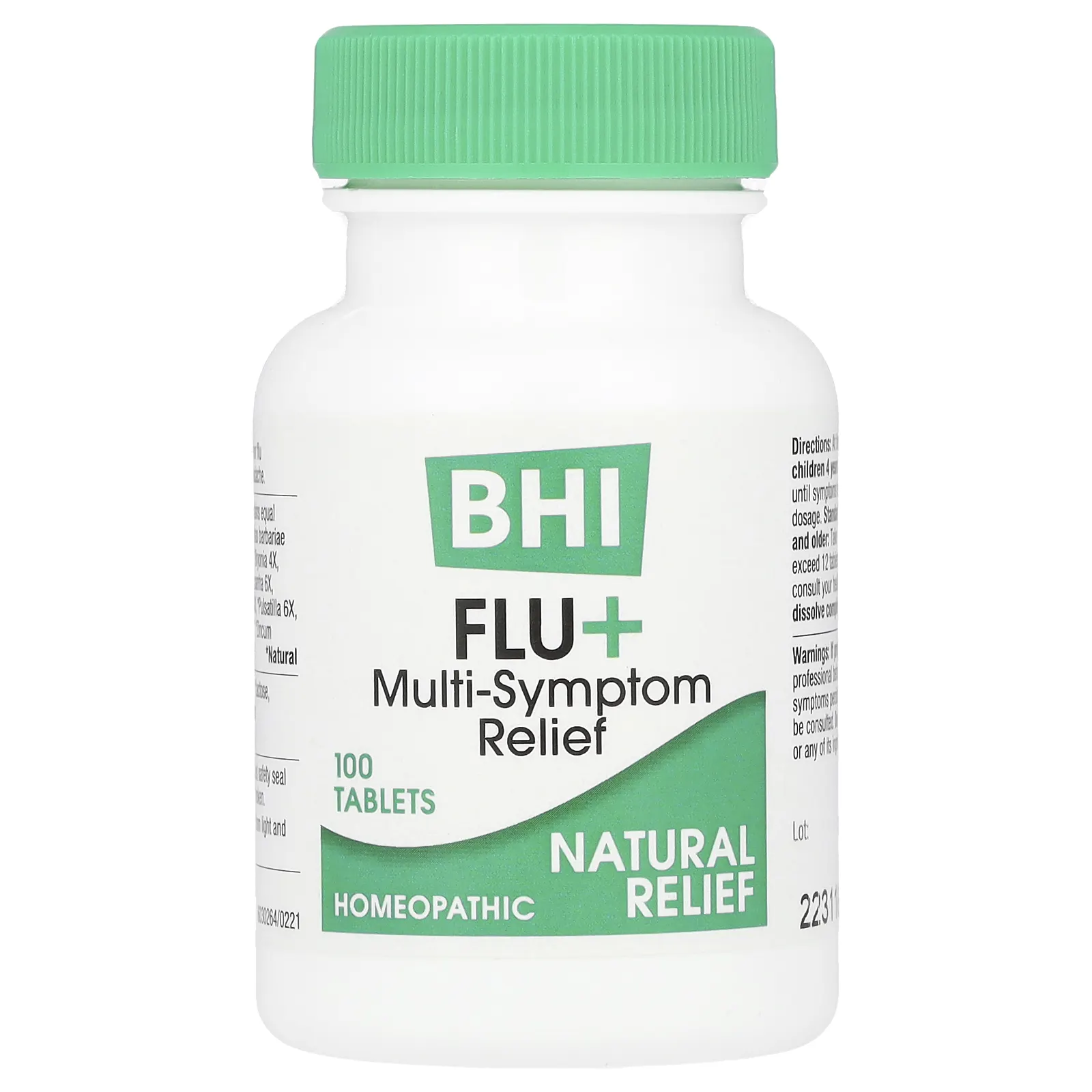MediNatura, BHI Flu +, 100 таблеток