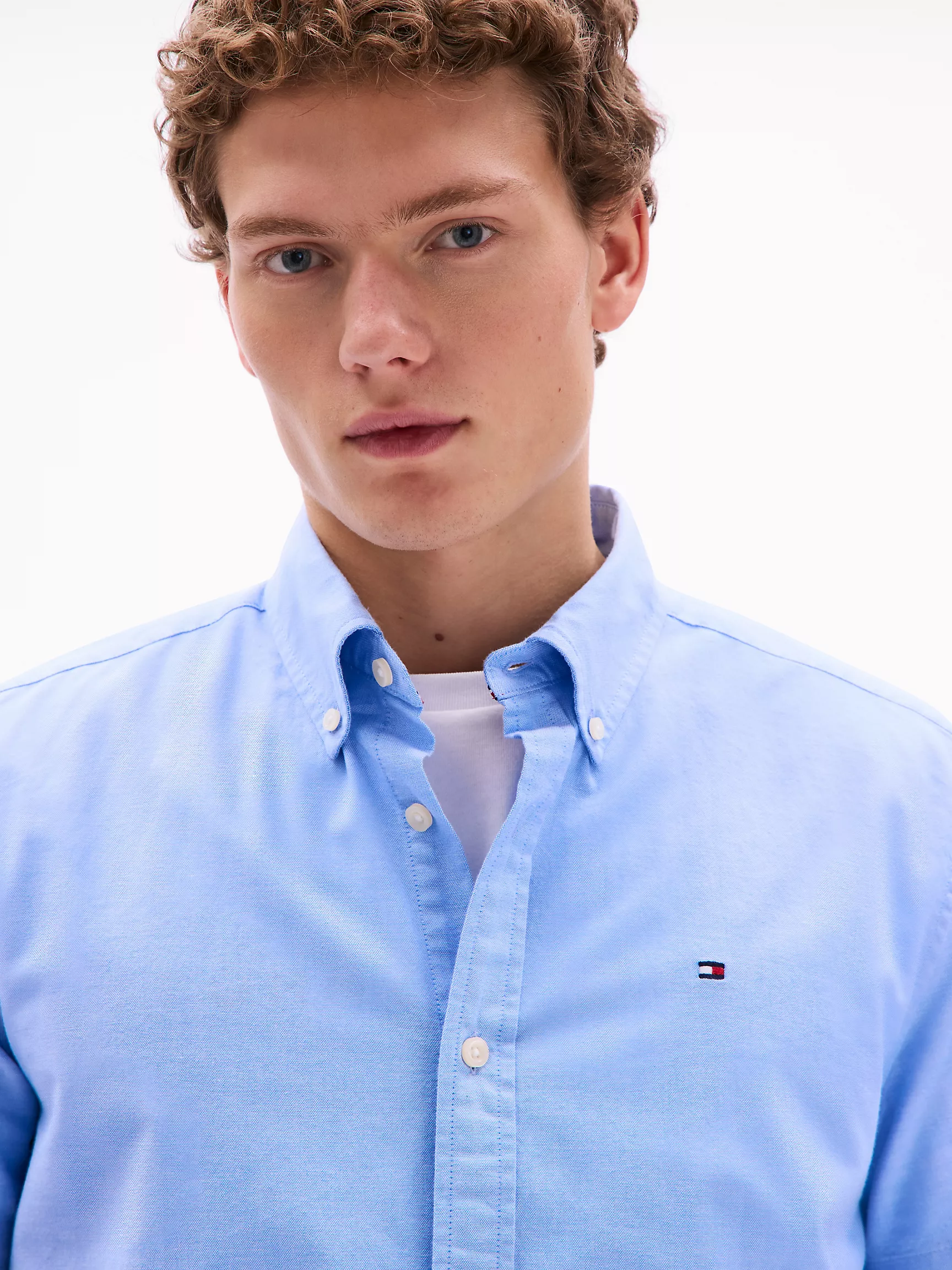 Мужская рубашка Tommy Hilfiger, Эластичная рубашка из оксфорда стандартного кроя