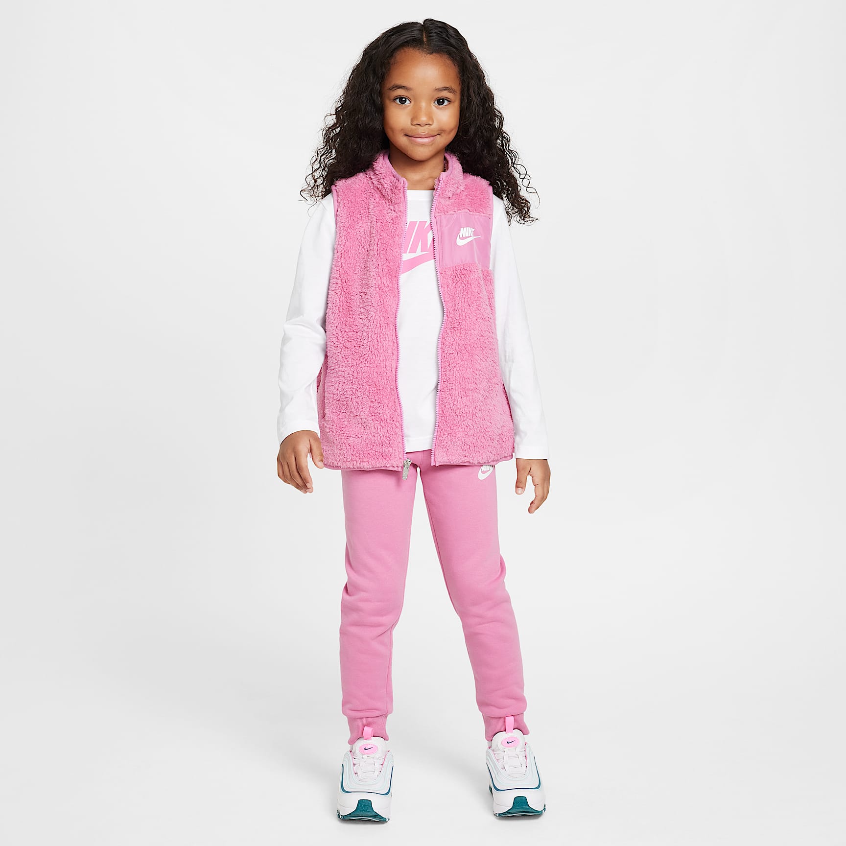 Nike Club Little Kids' Long Sleeve T-Shirt, Vest, and Pants Set