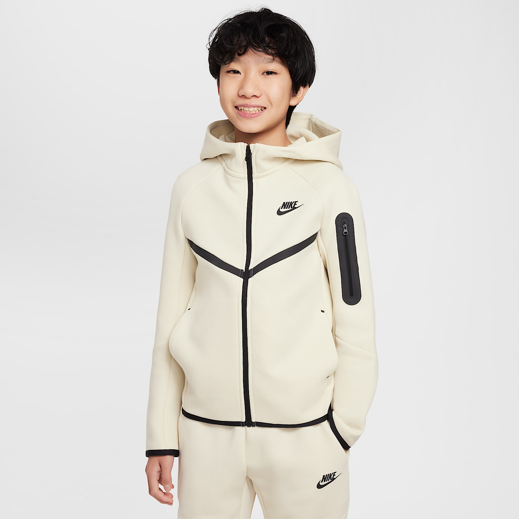 Nike Sportswear Tech Fleece Big Kids' Full-Zip Hoodie