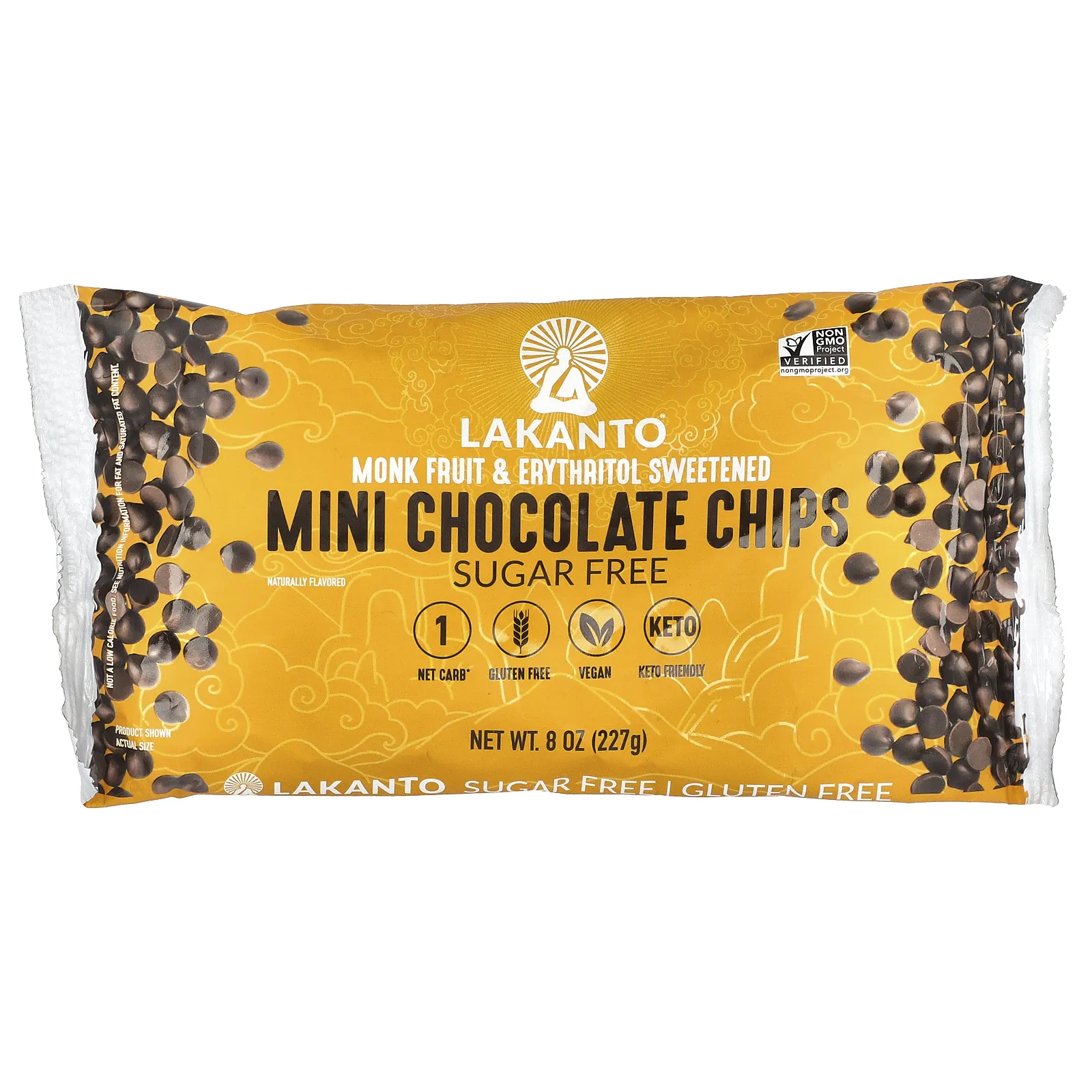 Lakanto, Шоколадная крошка, 227 г (8 унций)