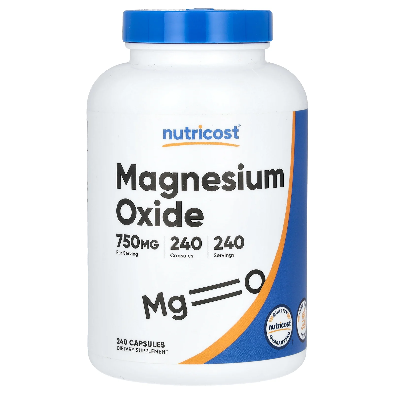 Nutricost, Оксид магния, 750 мг, 240 капсул