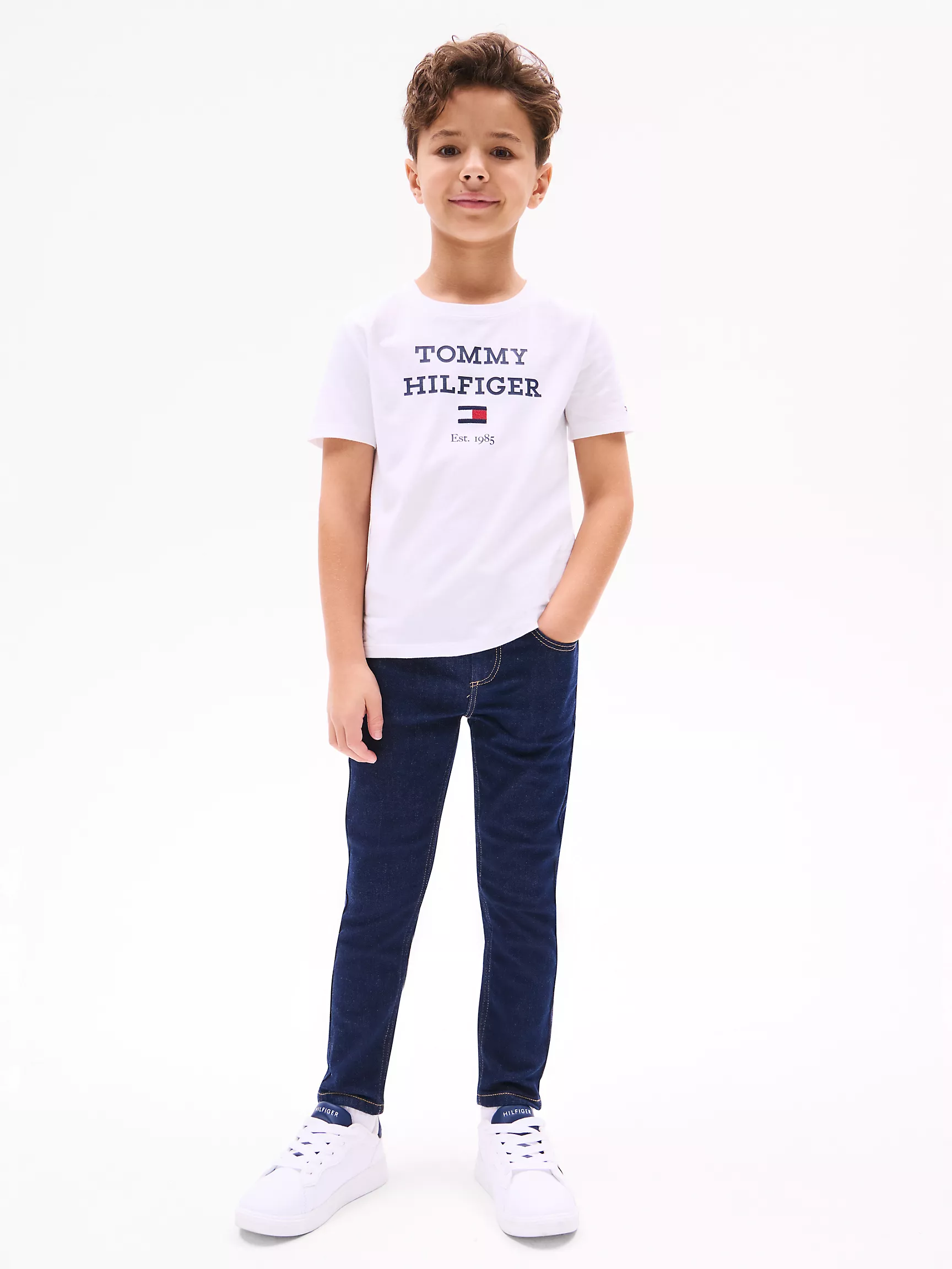 Футболка Tommy Hilfiger для мальчиков, Детская футболка с логотипом Hilfiger