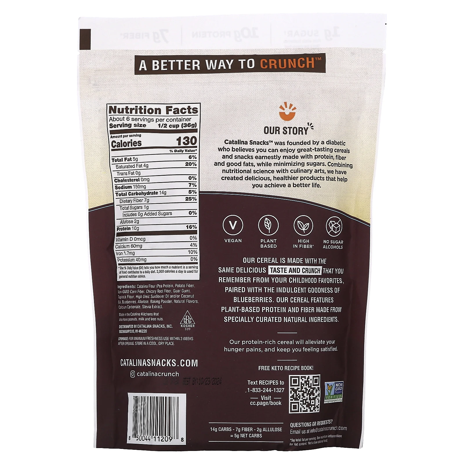 Catalina Crunch, Pairings, злаки для кексов с голубикой, с голубикой, 227 г (8 унций)