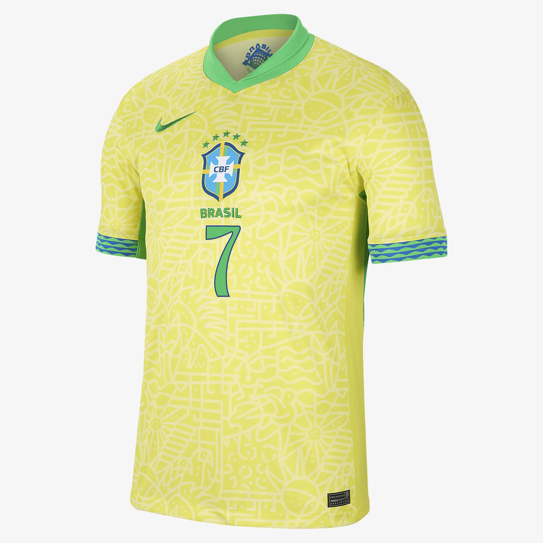Vini Jr. Brazil National Team 2024 Stadium Away Men's Nike Dri-FIT Soccer Jersey