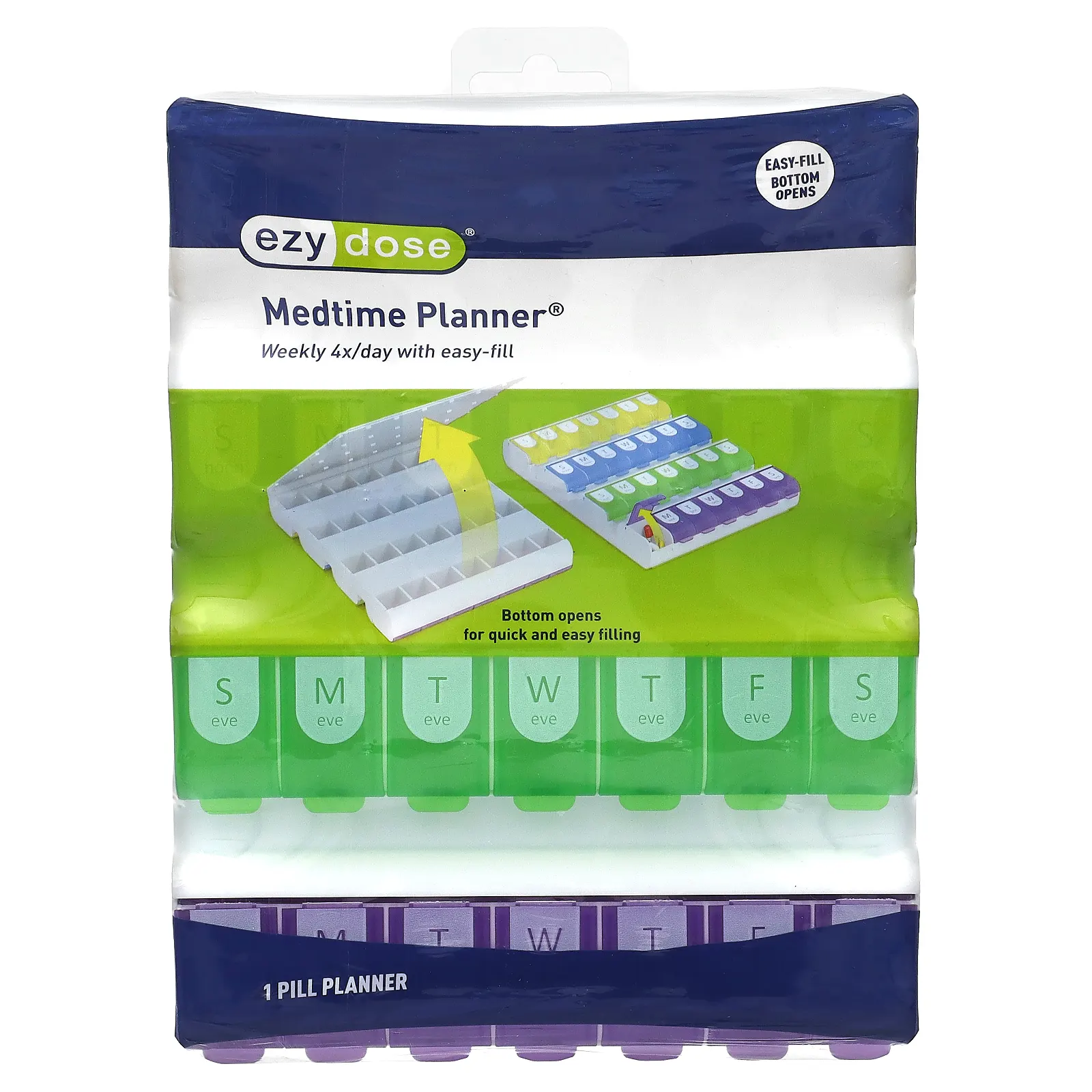 Ezy Dose, еженедельно, 4 шт. в день, с Easy-Fill, 1 шт.