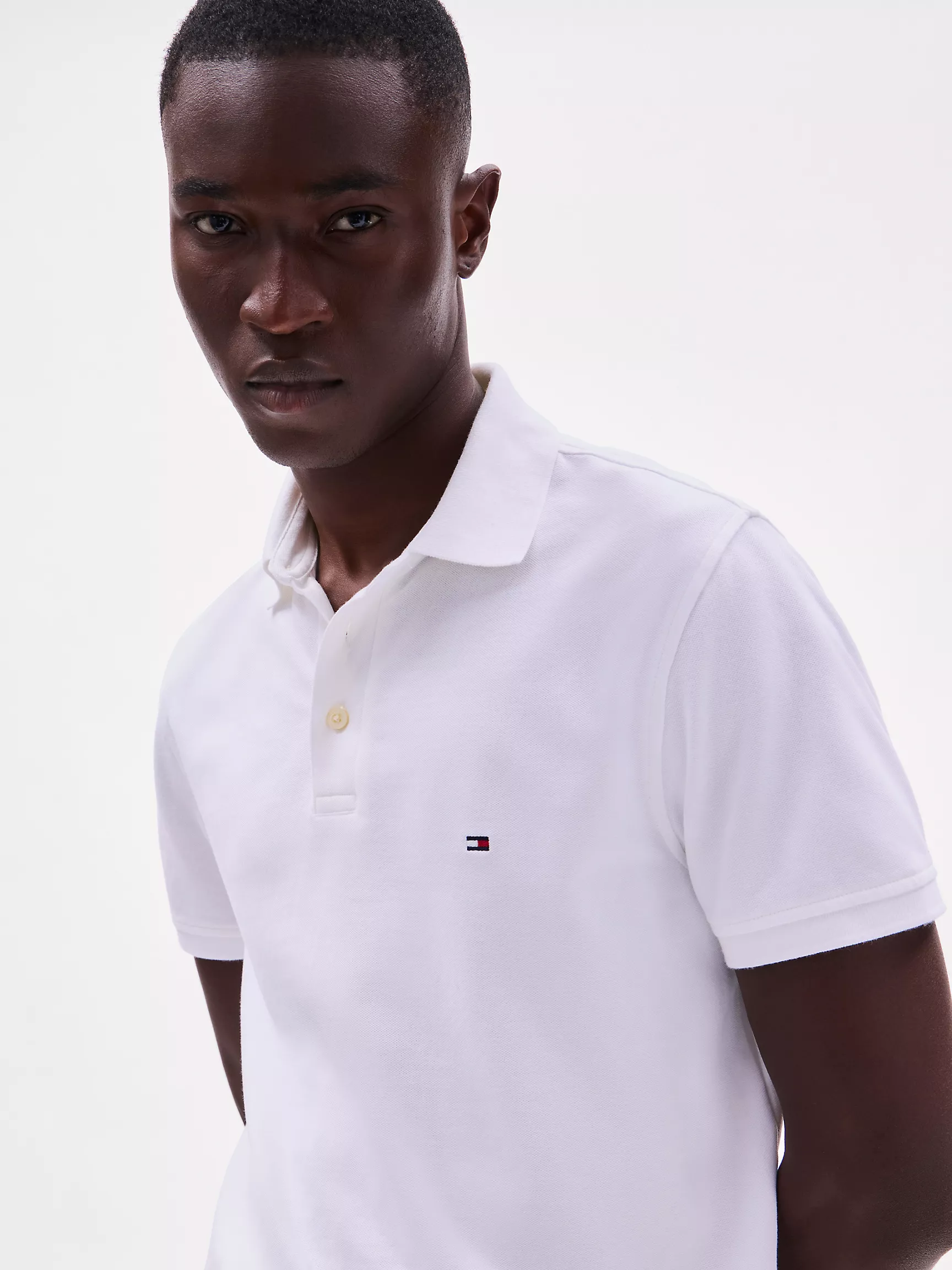 Мужское поло Tommy Hilfiger, Приталенное эластичное поло из пике