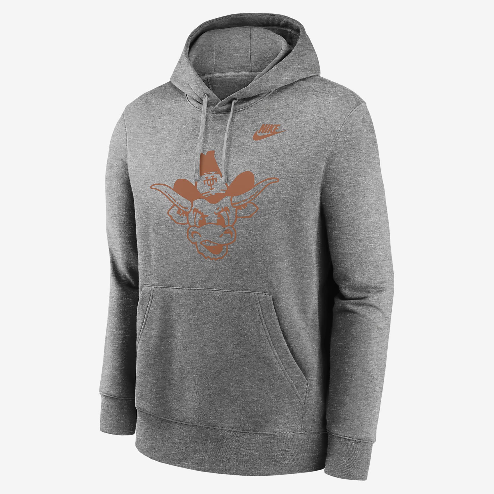 Texas Longhorns Legacy Club Primary Logo Men's Nike College Pullover Hoodie