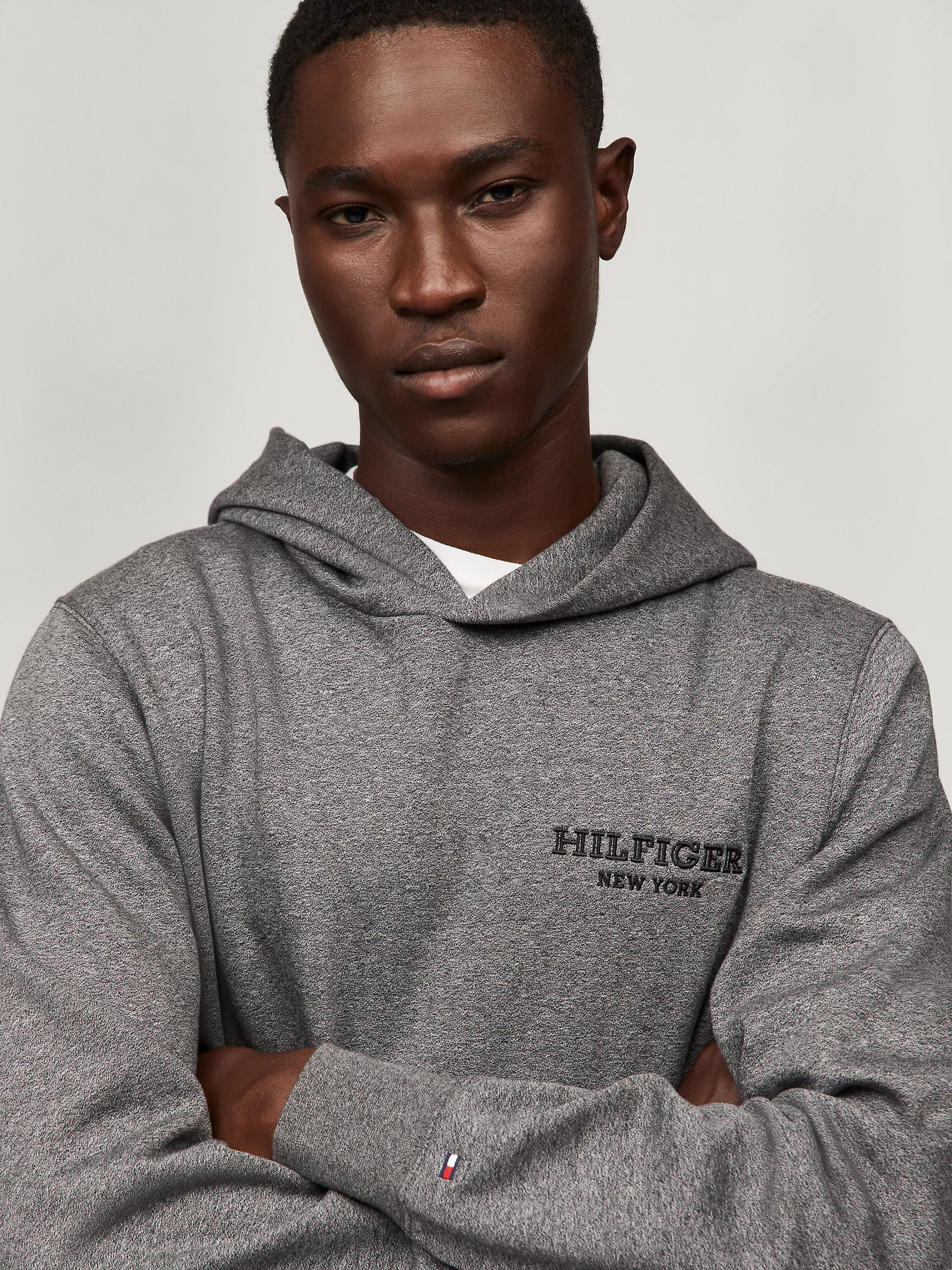 Мужское худи Tommy Hilfiger, Худи с вышивкой Monotype Mouline