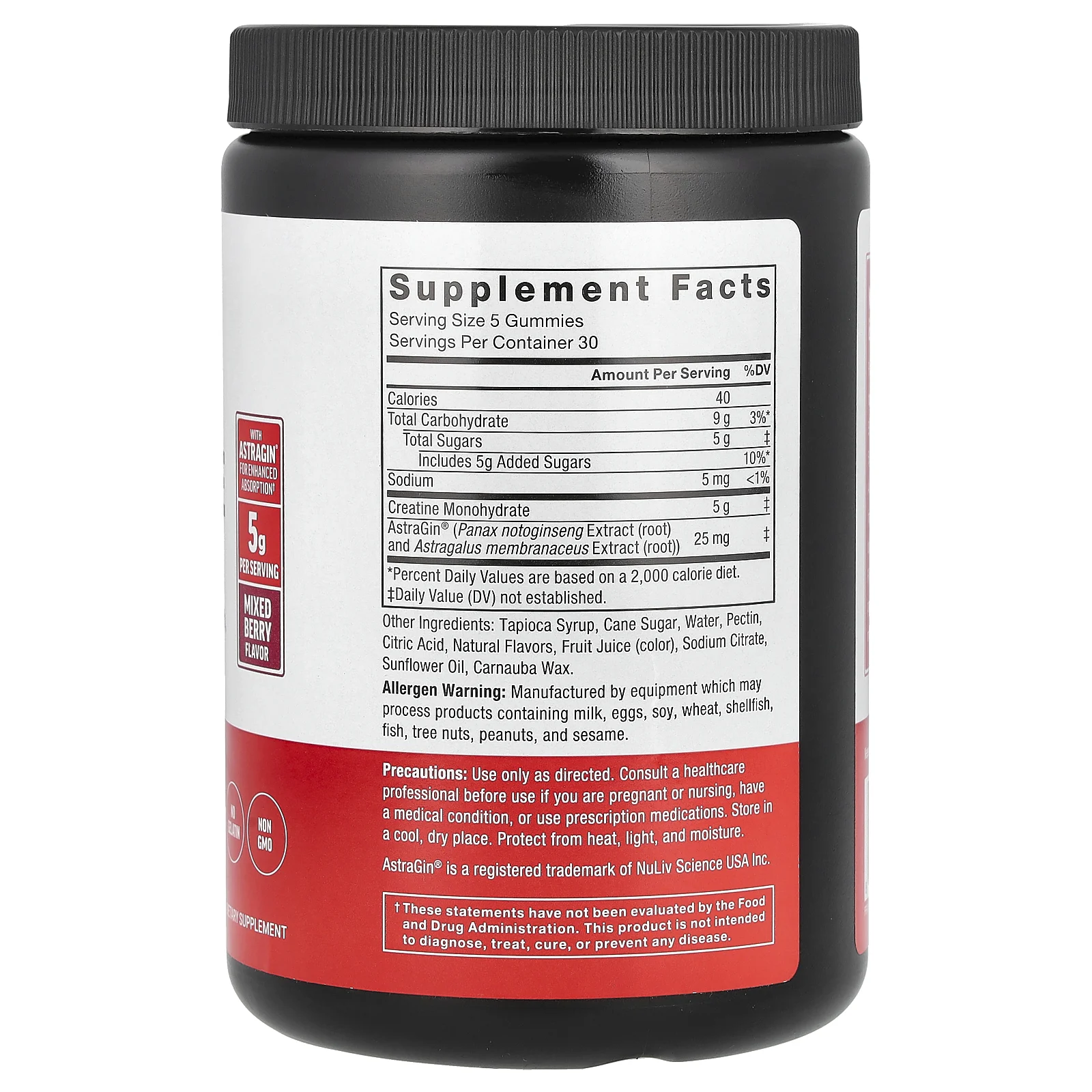 Force Factor, Жевательные мармеладки с креатином, ягодное ассорти, 5 г, 150 жевательных мармеладок (1000 мг в 1 жевательной мармеладке)