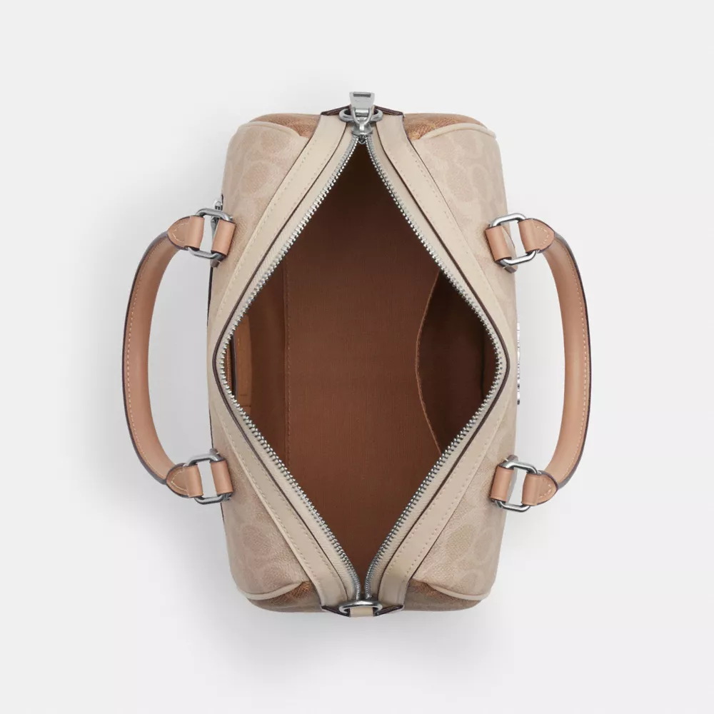Сумка COACH Rowan Satchel Bag In Blocked Signature Canvas