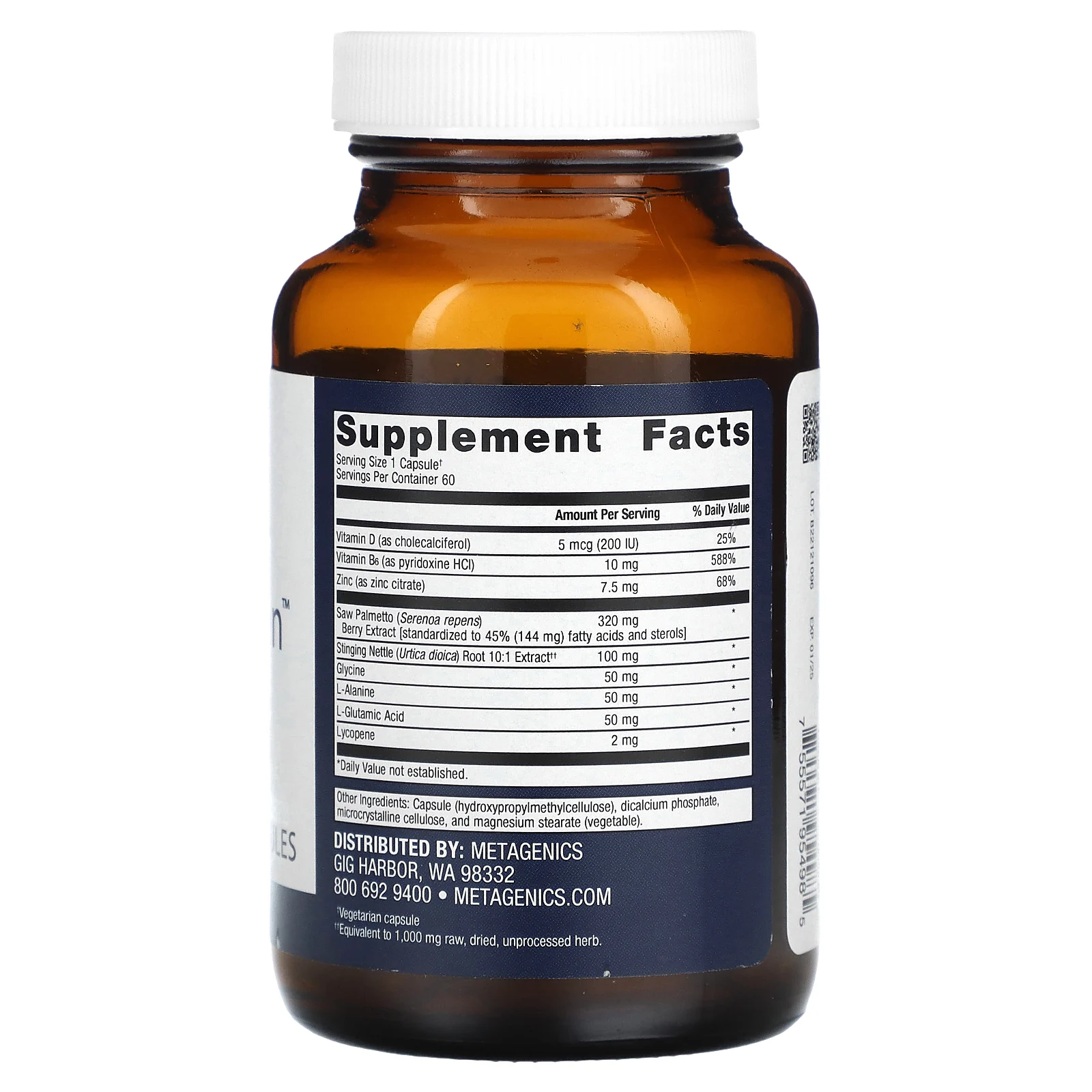 Metagenics, Концентрированный ультрапростаген, 60 капсул