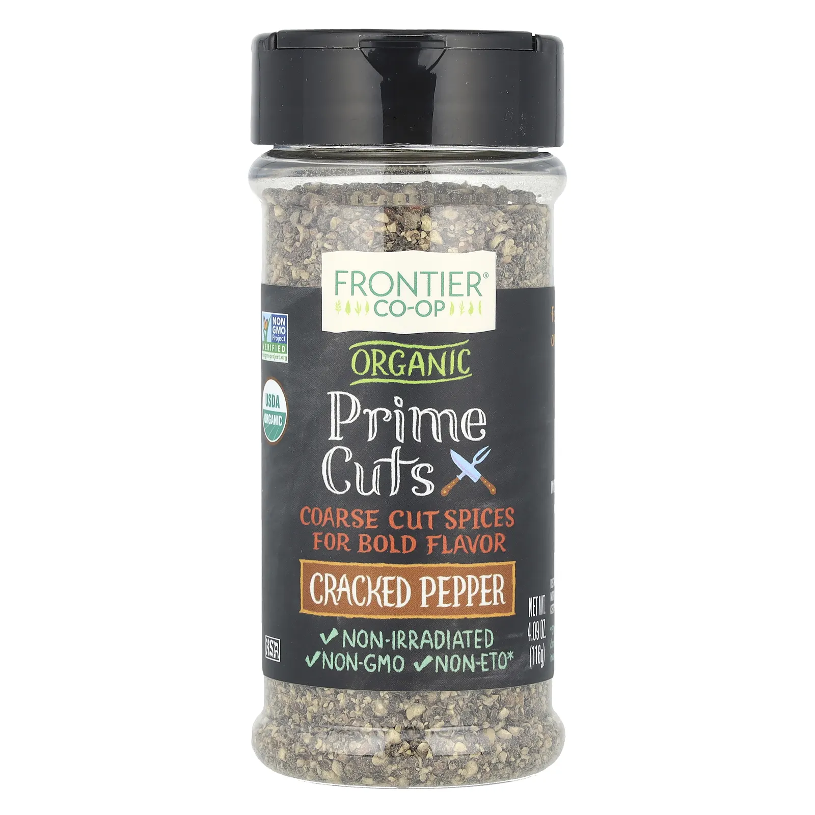 Frontier Co-op, Organic Prime Cuts, измельченный перец, 116 г (4,09 унции)